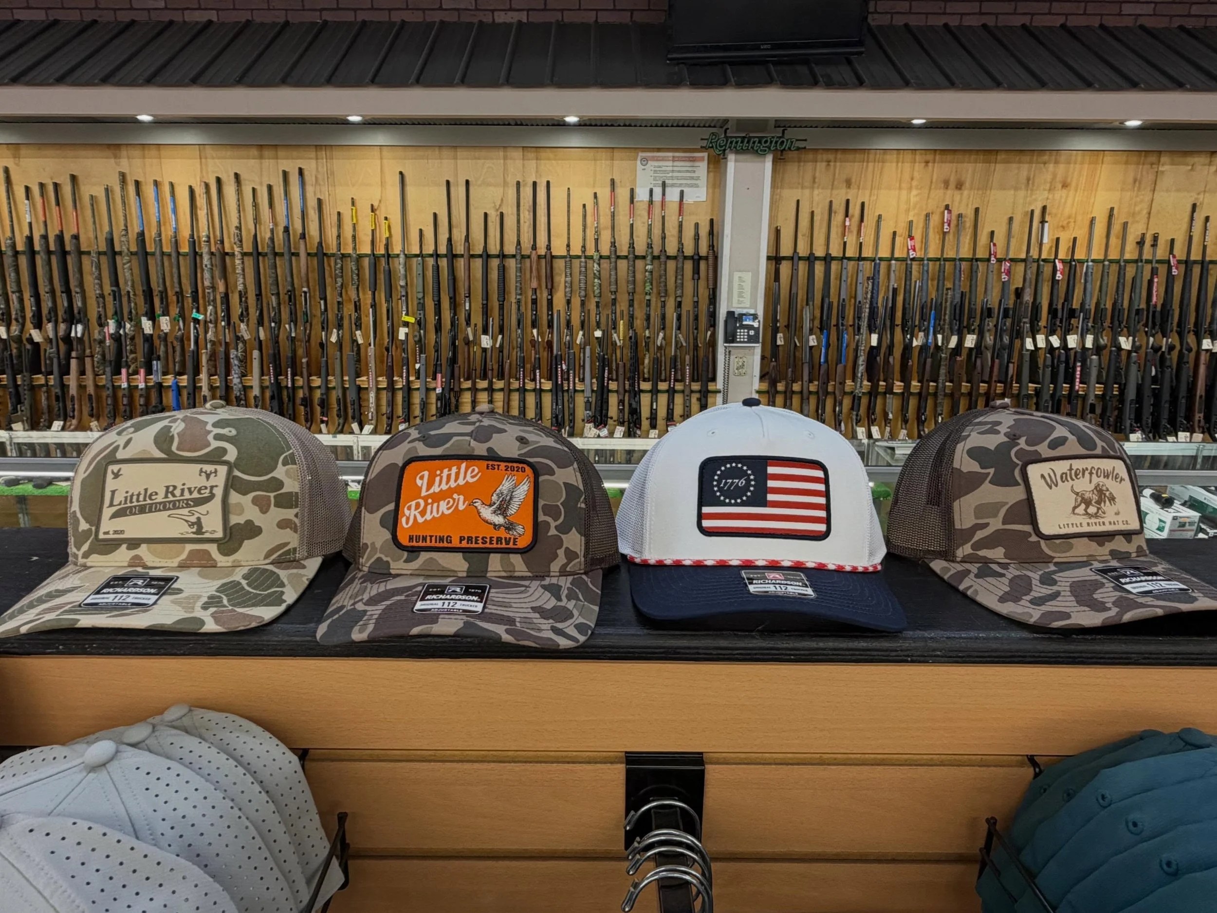 New!!! Little River Hat Co. hats just hit the shelves 😍🔥
From classic camo to patriotic styles 🇺🇸🦆 these are GOOD.

💲 $34.00 each
Perfect for the lake, ballfield, hunting camp &amp; everyday wear 😎

Come grab your favorite at before they&rsquo