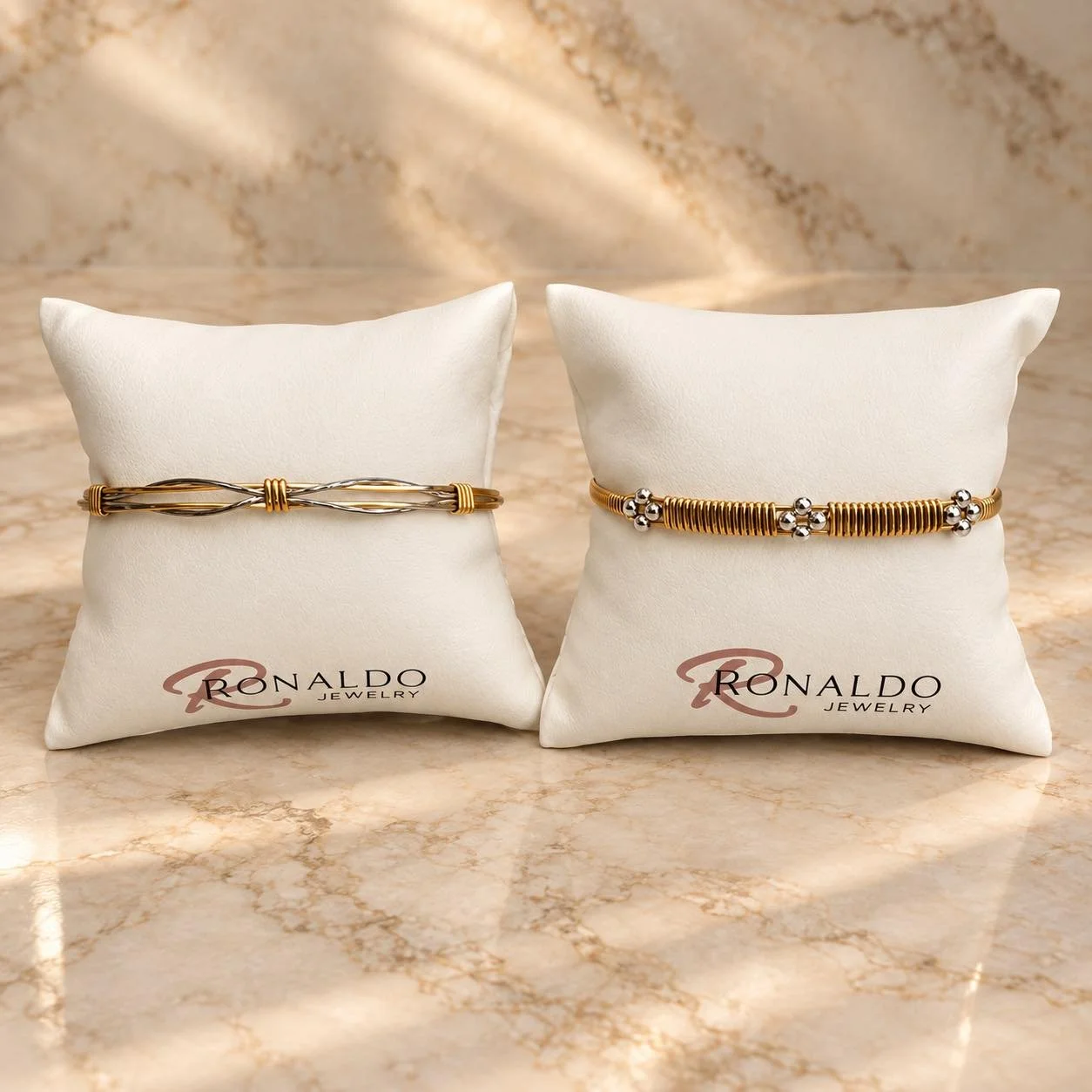 Timeless, elegant, and made to stack! 
We are loving these mixed metal Ronaldo bracelets! ✨🤍