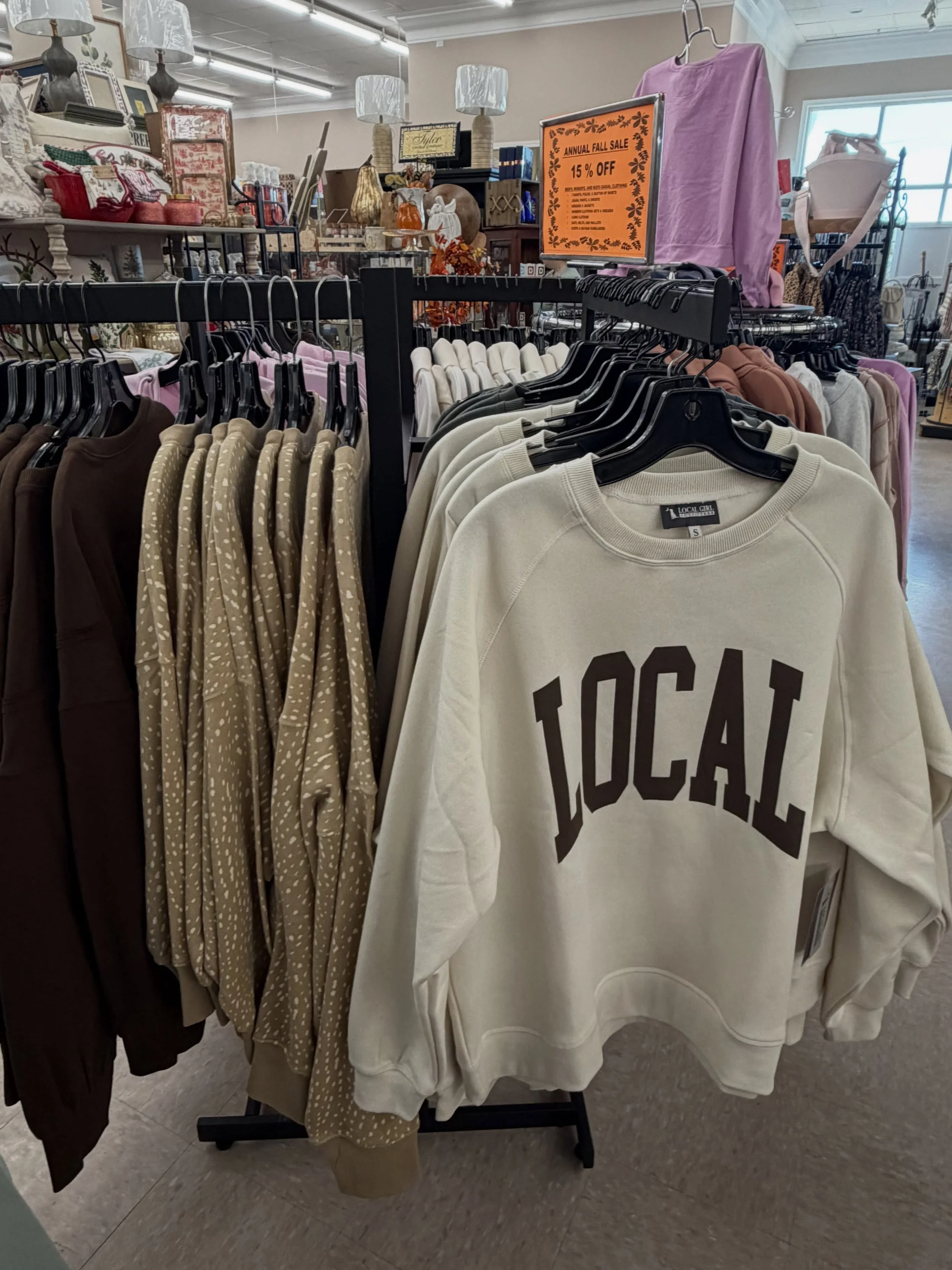 👀👀👀 SNEAK PEEK!!!

Janice, Buffy &amp; Sam have been working HARD getting the floor ready for our Annual Fall Sale! 🍂🛍️ And y&rsquo;all&hellip; there are deals EVERYWHERE!

Come see us TOMORROW! 🙌
The sale starts Thursday and runs through Satur