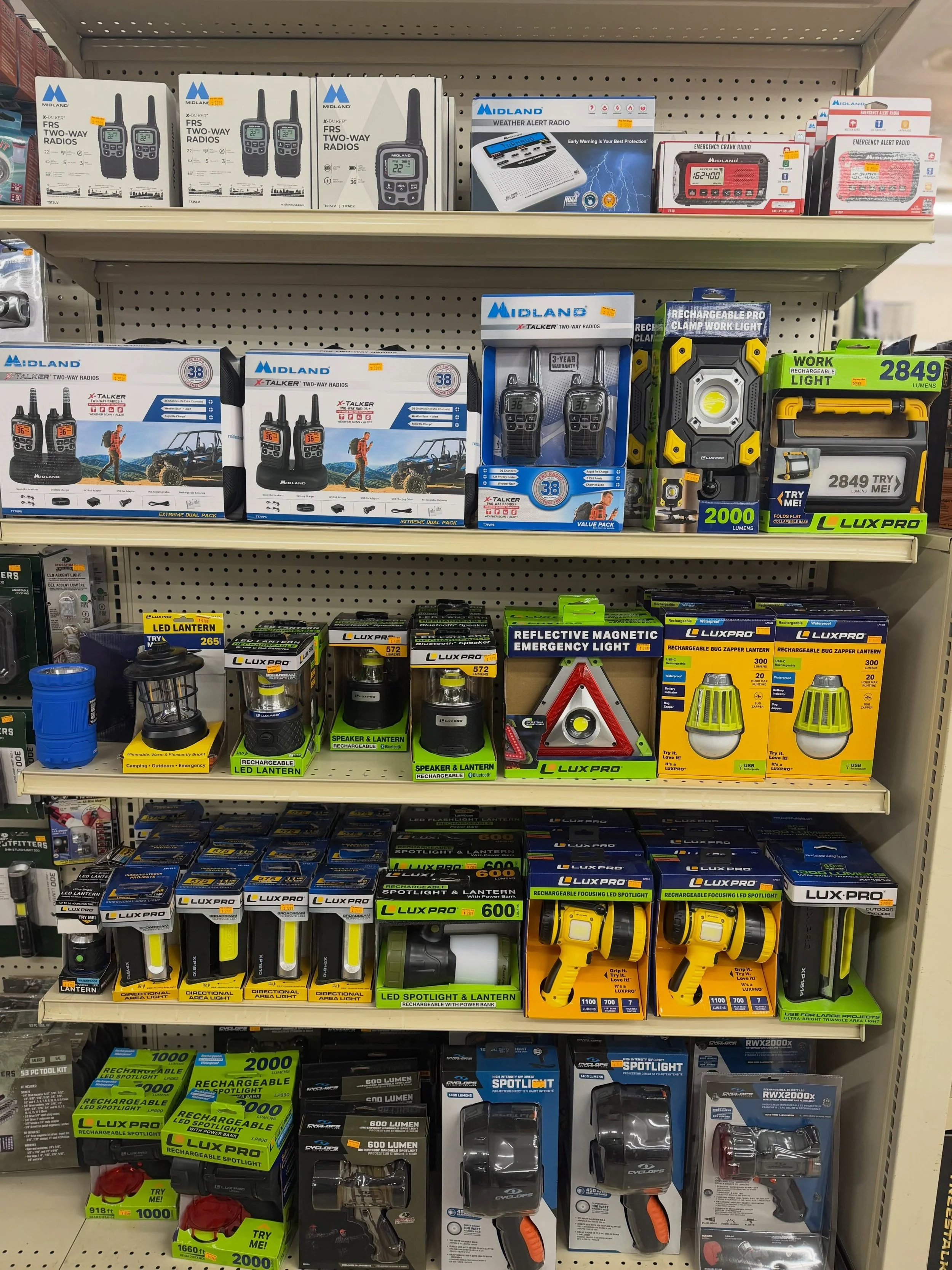 ⛈️ STORM PREP STARTS AT VILLAGE! 🔦🌧️
Don&rsquo;t wait until the storm hits to get prepared! We&rsquo;ve got your storm essentials covered!
🔋 Batteries
🔦 Flashlights, headlamps &amp; rechargeable lights
📻 Weather alert radios
🥾 Rain boots &amp; 
