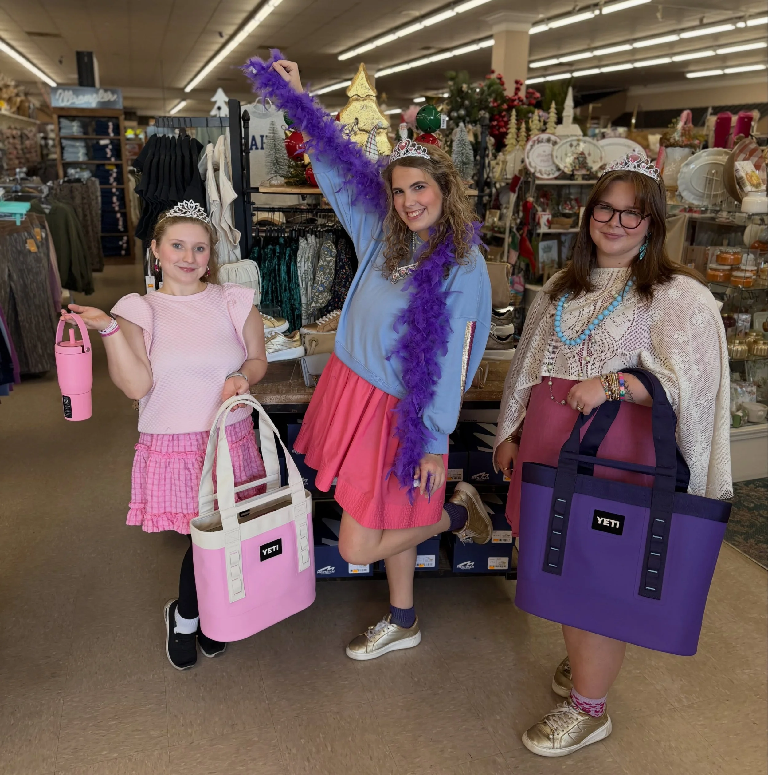 🎃✨ HALLOWEEN, VILLAGE STYLE! ✨🎃

Fancy Nancy has arrived at Village Jewelry &amp; Sports, and she&rsquo;s bringing ALL the fancy fun! 👑💜💖

Come trick-or-treat with us, say hello to our fancy girls, and check out these fabulous YETI bags! 🛍️🍬