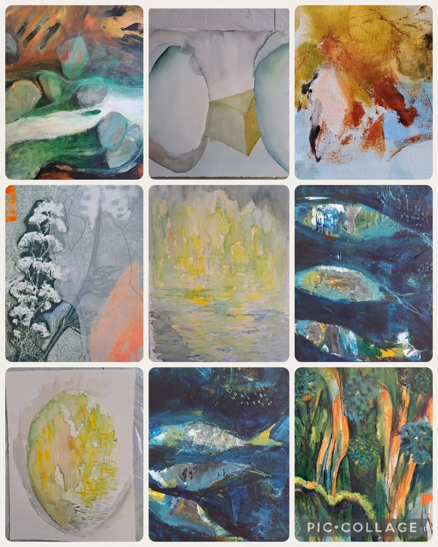 Some of my favourites from 2025; acrylics, watercolour and mixed media. 
I am looking forward to continue my creative journey in 2026 following my inspiration and allowing the use of different media to find the emotions I'm searching for.

Any of you