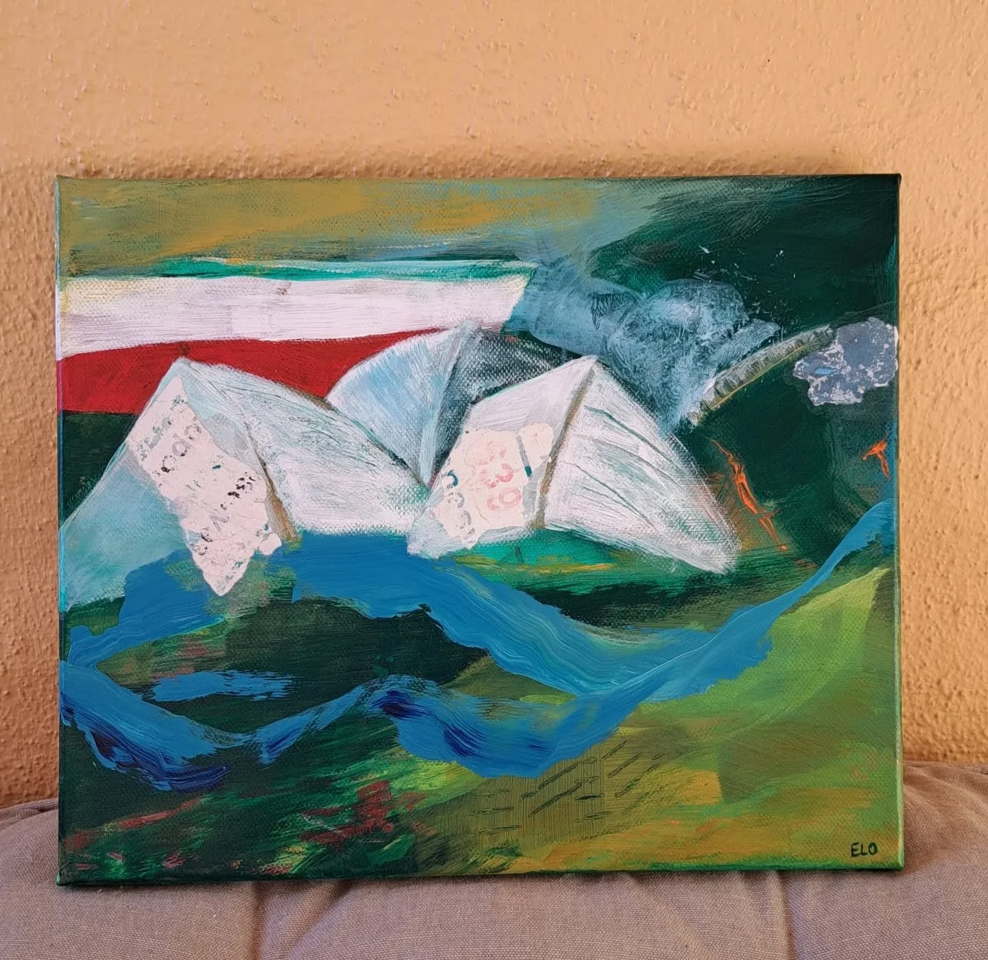 My three paintings available @shapo_ole_gallery  in Gauc&iacute;n. Beach-combing III and Azul de Sardinas I and II, are all about the sea. Small  affordable pieces of art for your walls.
This is one of two exhibitions in south of Spain where I partic