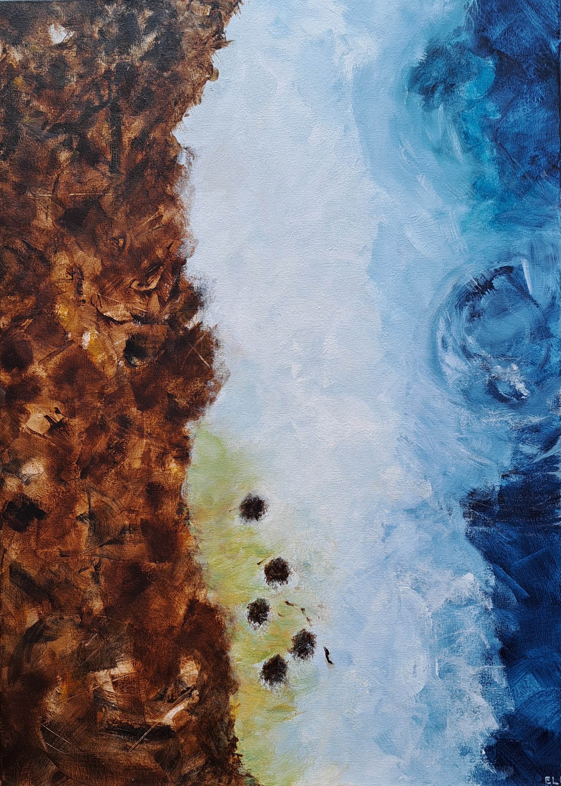 Meeting Point, 2024, acrylics, 50x70 cm, 800€
