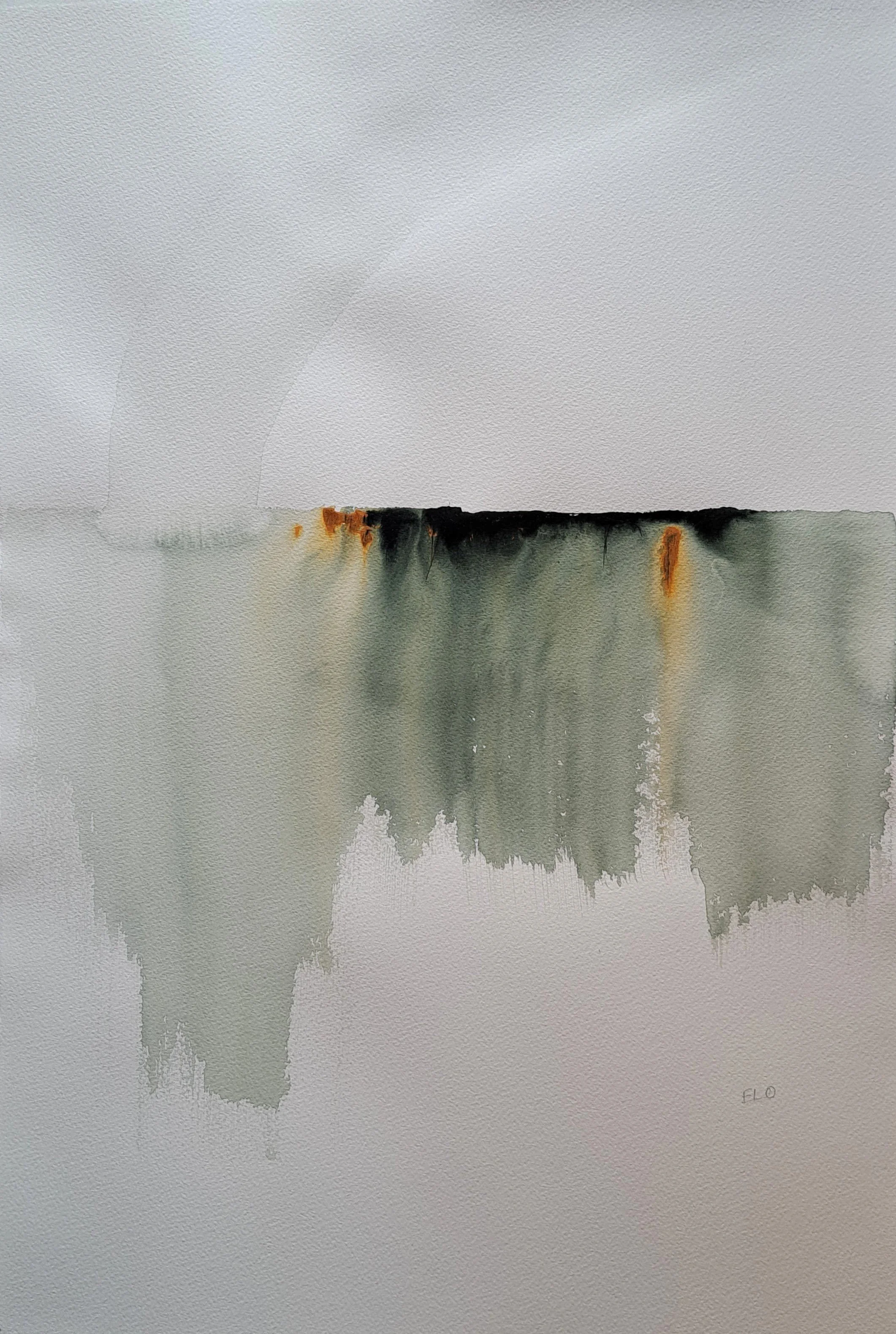 Le Pont imaginaire, 2024, watercolour on Magnani 1404 300 g, 38,5x56,5 cm, 350€