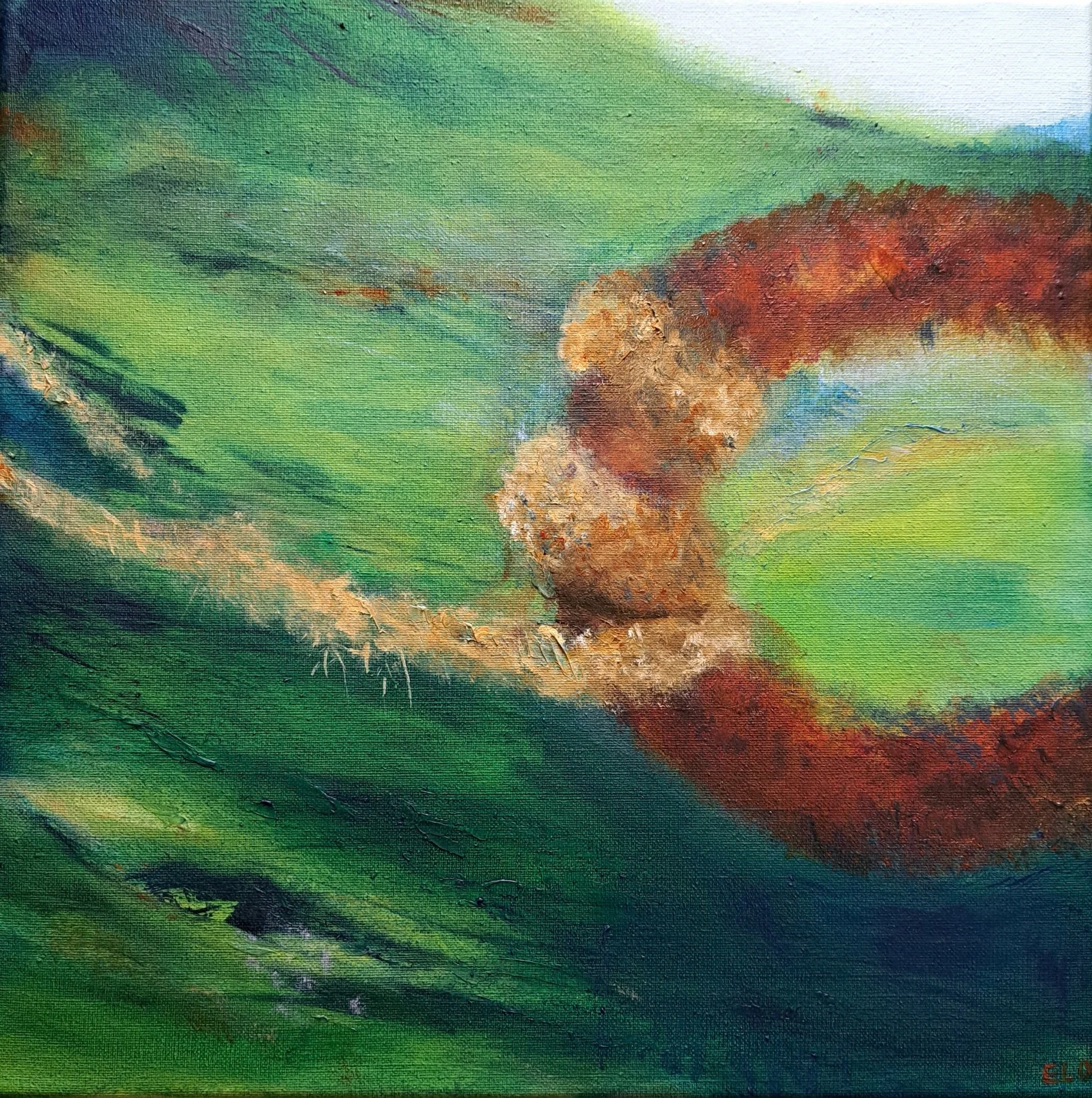 Attachment II, 2024, acrylics, 40x40 cm, 500€
