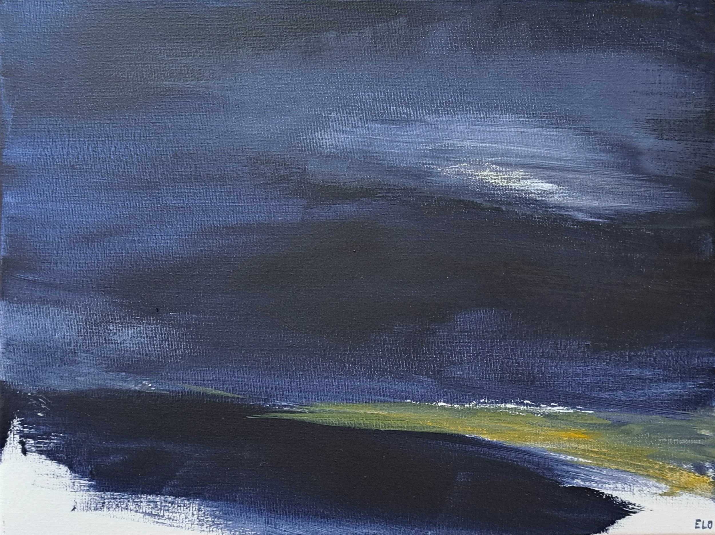 Noche oscura, 2024, acrylics, 40x30 cm, 400€