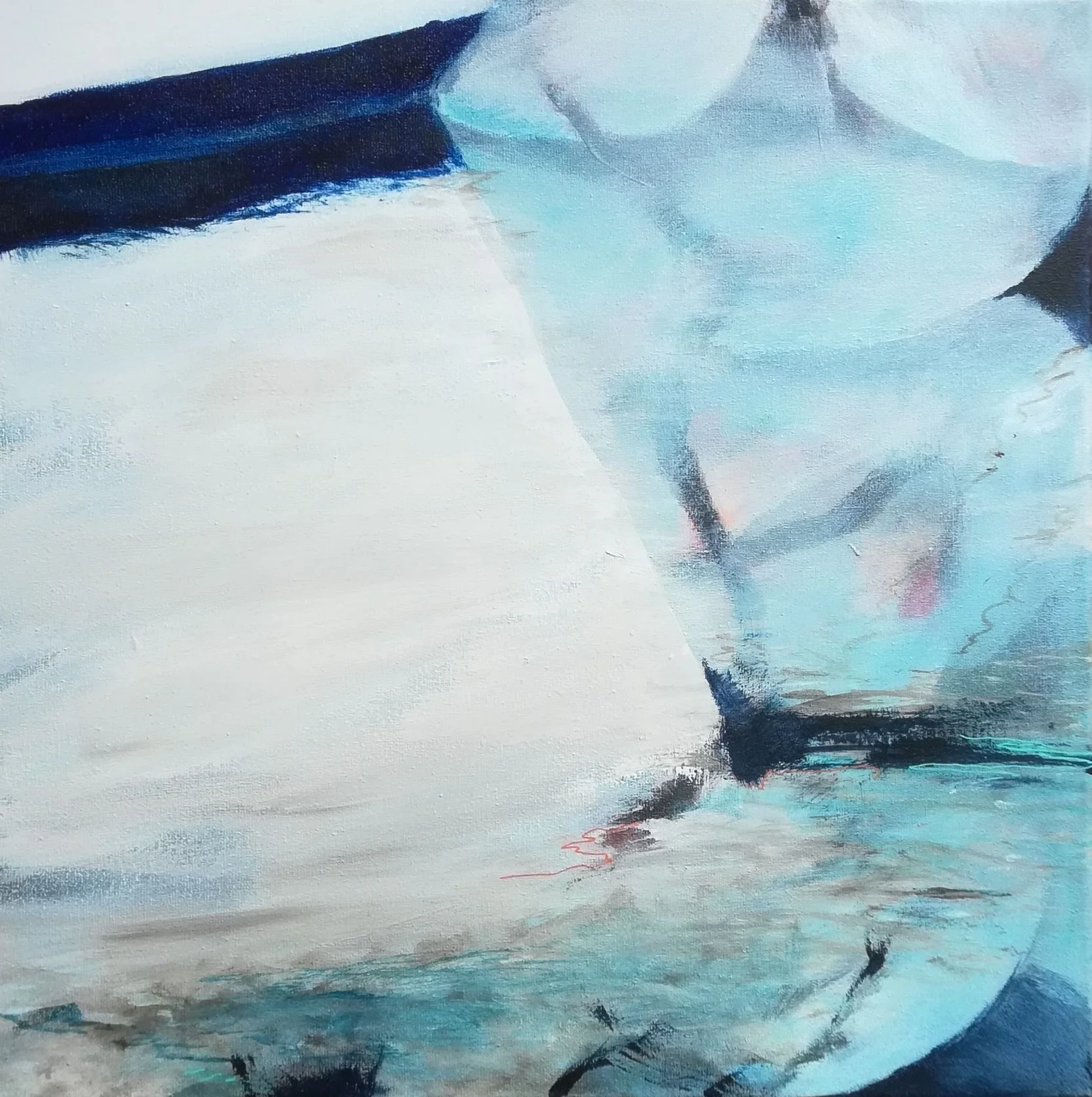 Speglingar om våren I, 2022, 40x40 cm, 500€