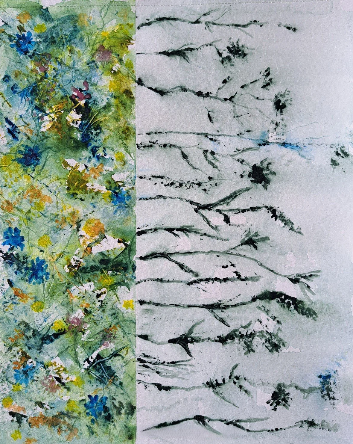 Artrik vägkant, 2024, watercolour, 40x50 cm  SOLD