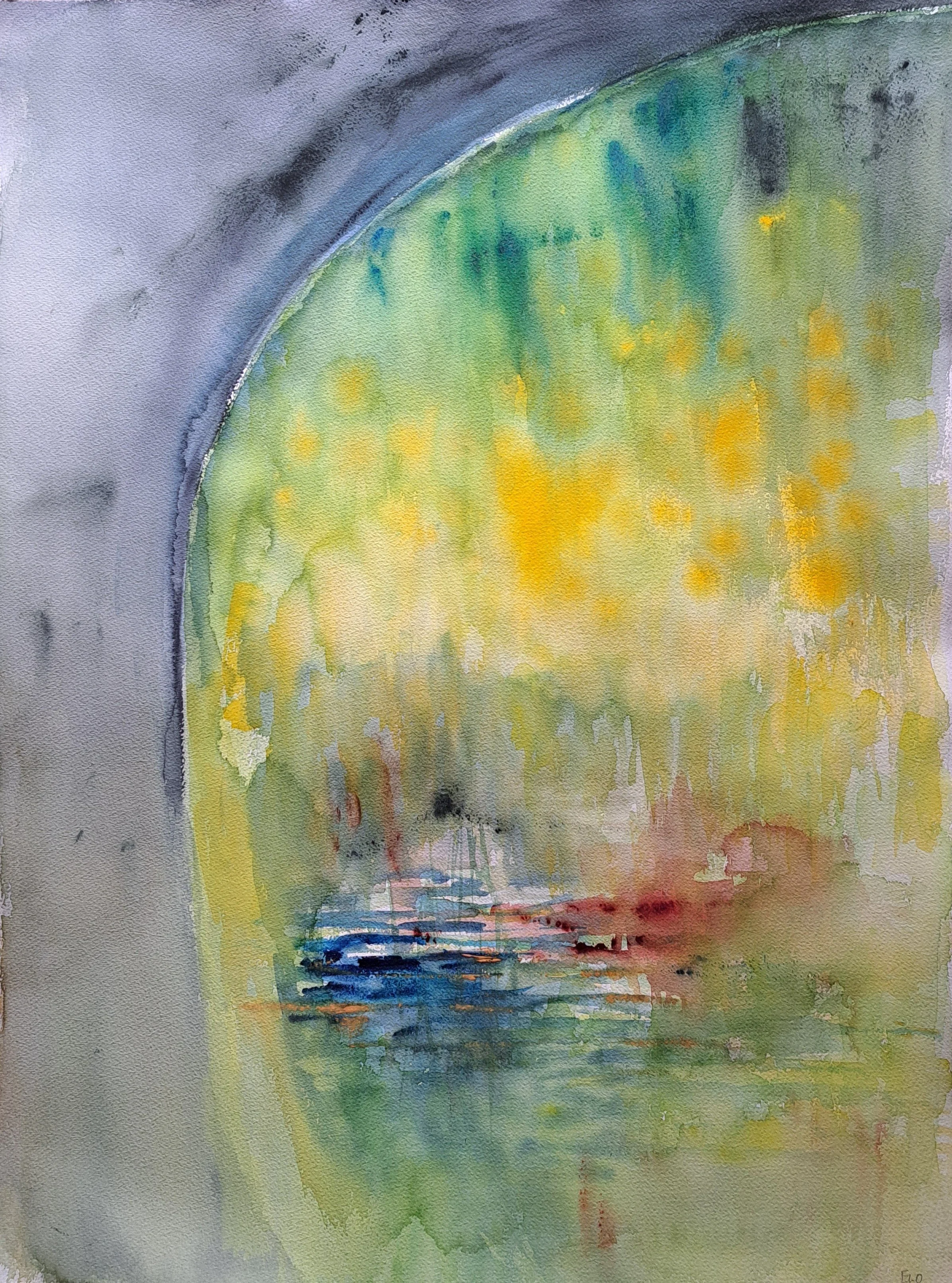 A l'autre côté, 2025, watercolour on Arches 300 g, 56x76 cm, 400€