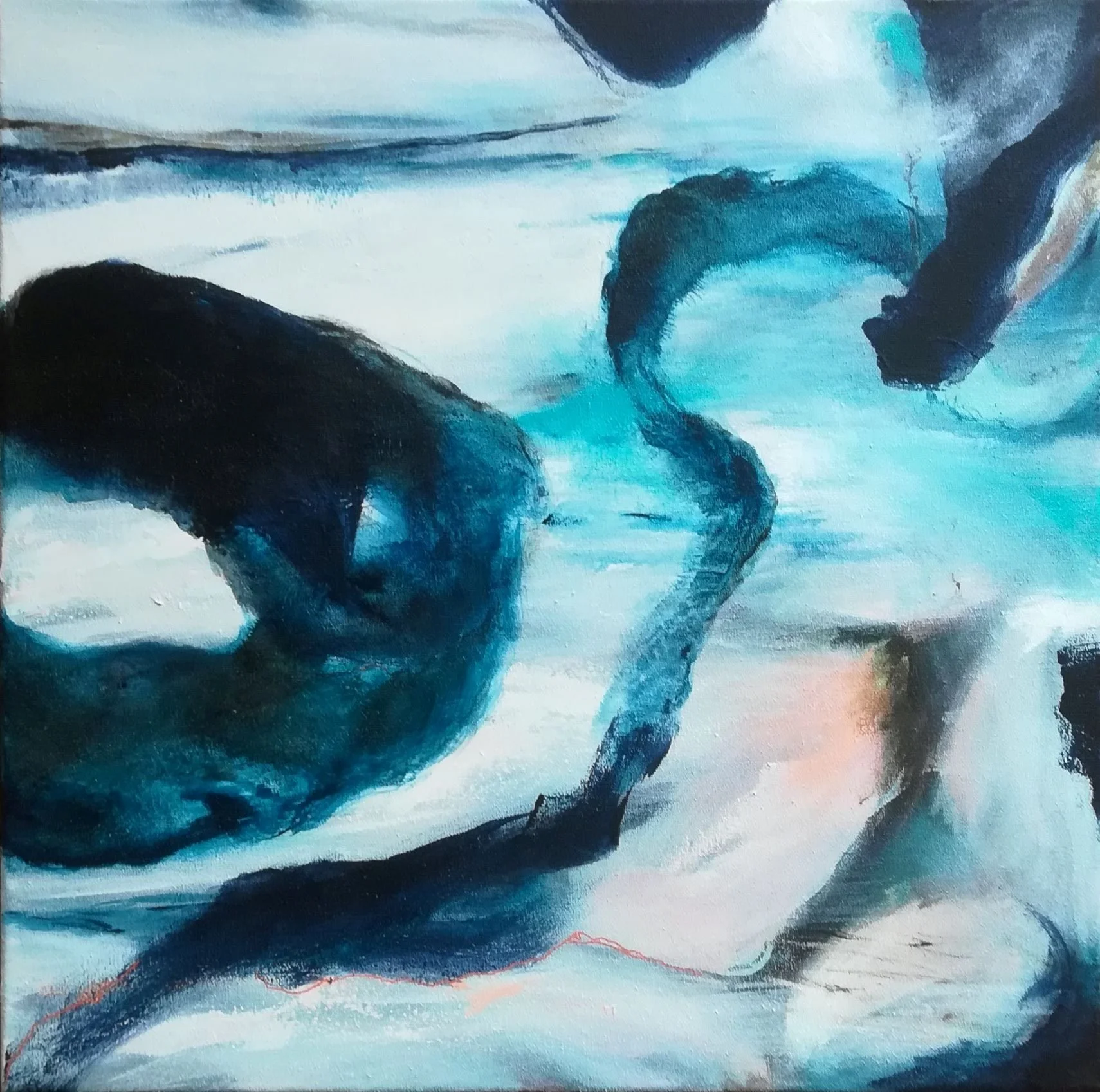 Speglingar om våren II, 2022, 40x40 cm, 500€