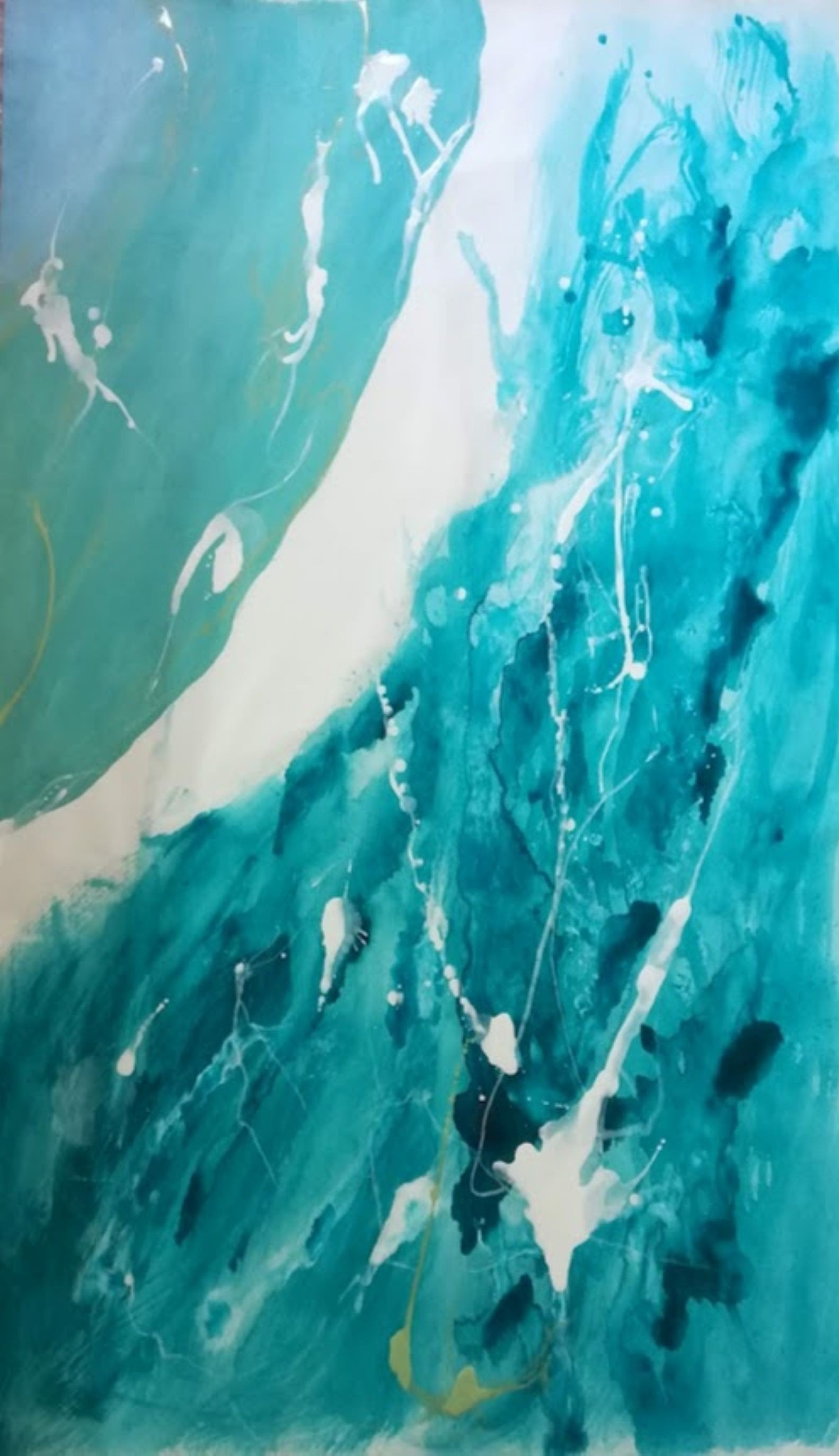 Letras del mar I, 2022, acrylics on unstretched canvas, 100x180 cm, 1250€