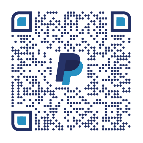 PayPal logo inside a QR code