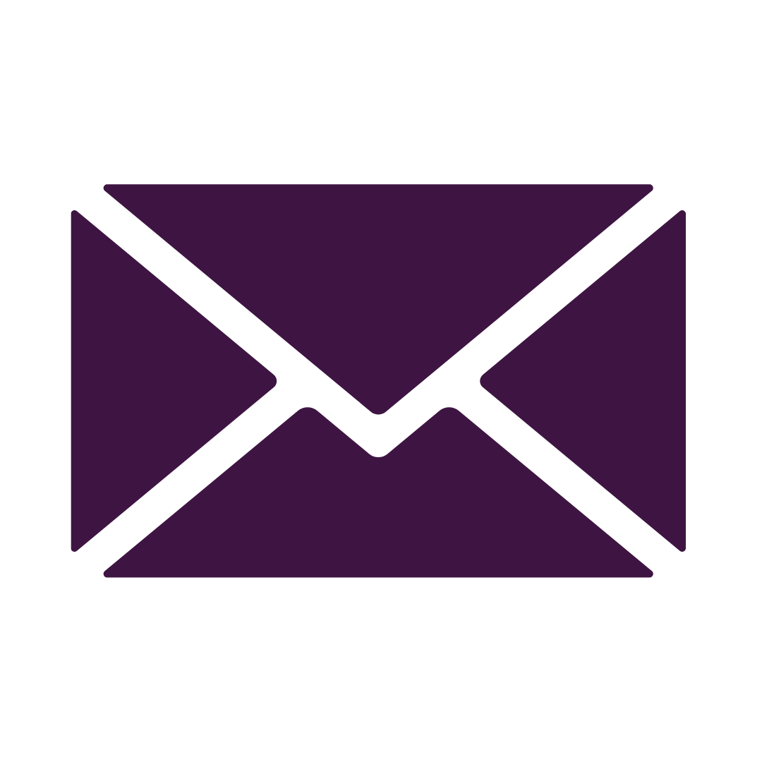 Icône d'enveloppe violette