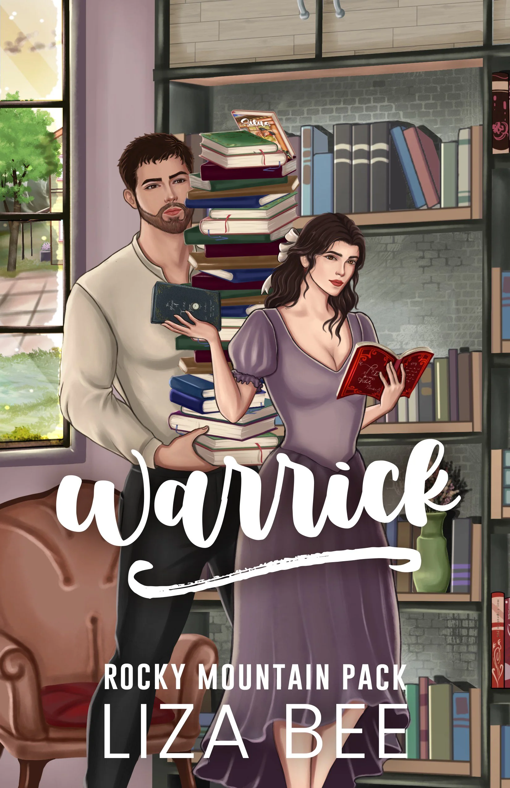 Warrick Rocky Mountain Pack shifter romance book cover by Liza Bee