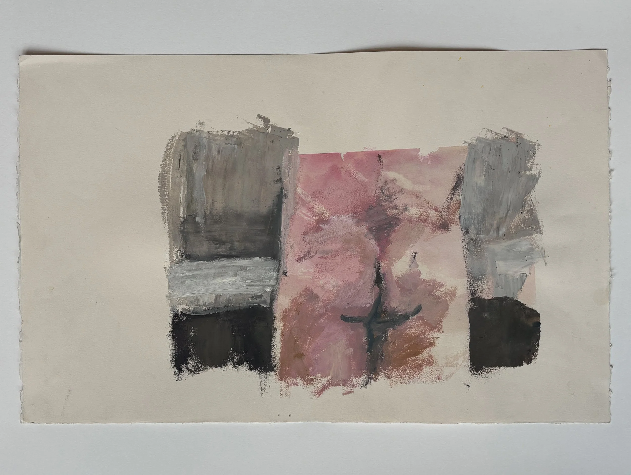 Scenes- 53 x 48 - oil on cotton acid free paper