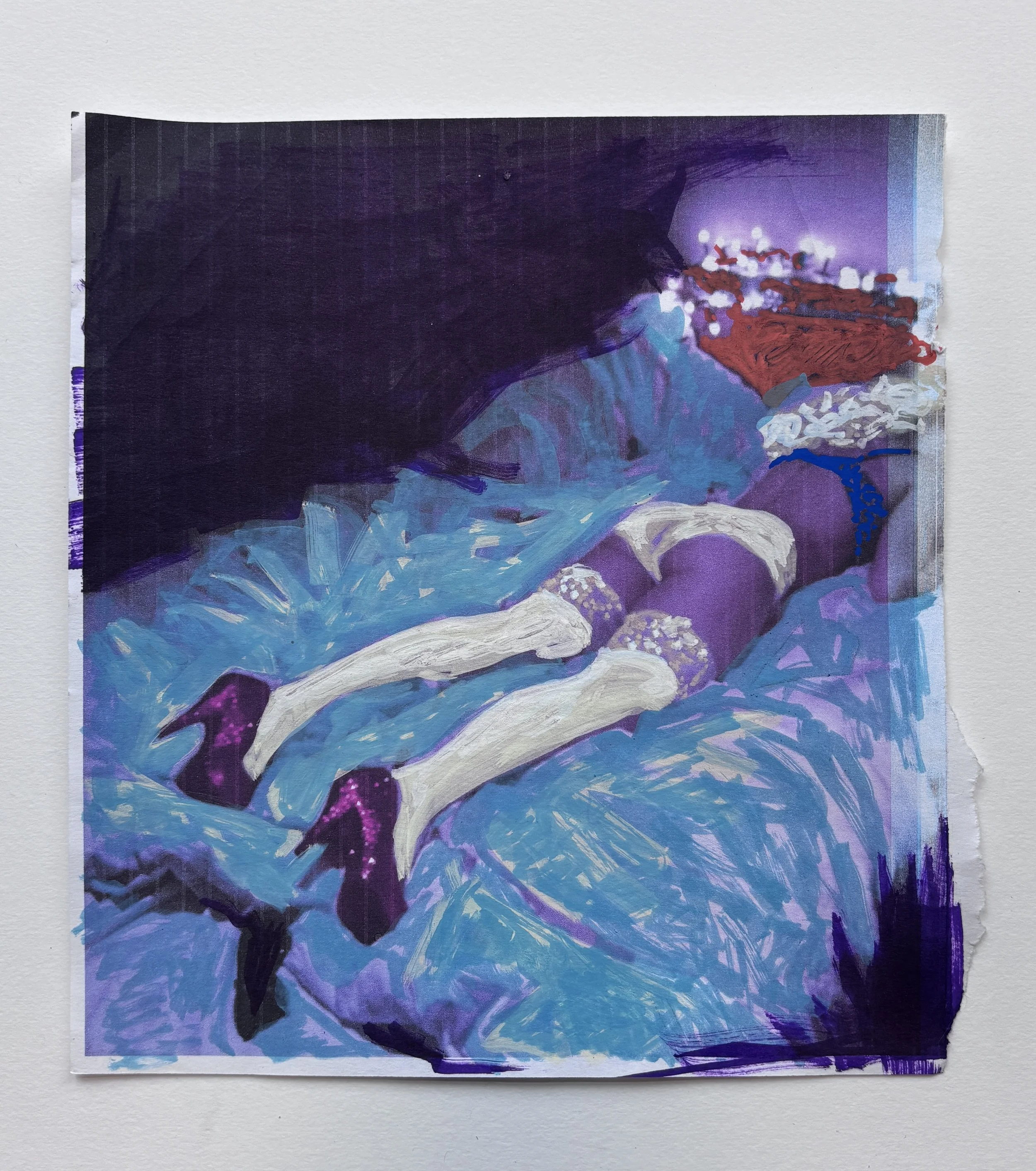 Love scenes -  21 x 19 - mixed media paper