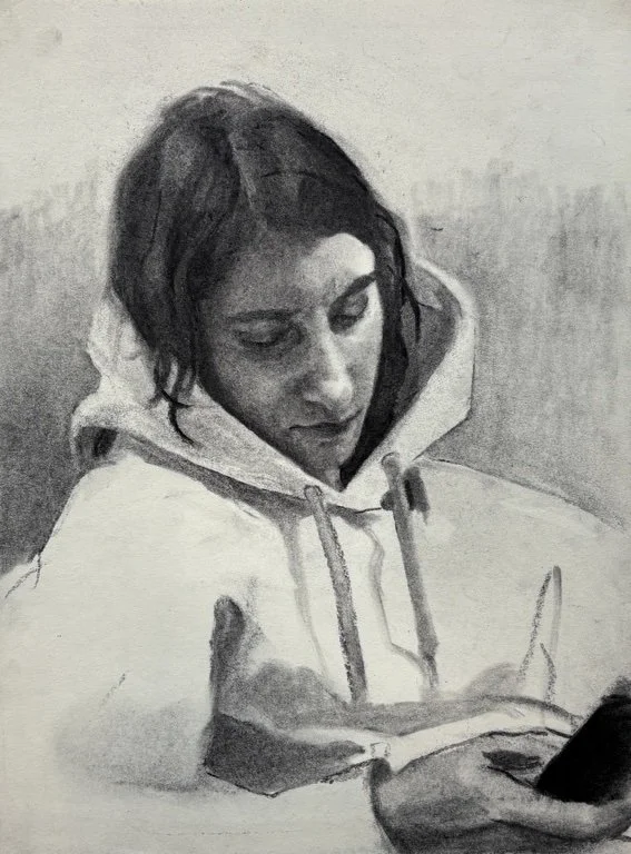 sketch - 21 x 29.7 - charcoal on paper