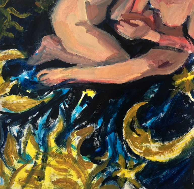 Loveology - beginning to bind together  - 66 x 68 - oil on paper - 2018.png