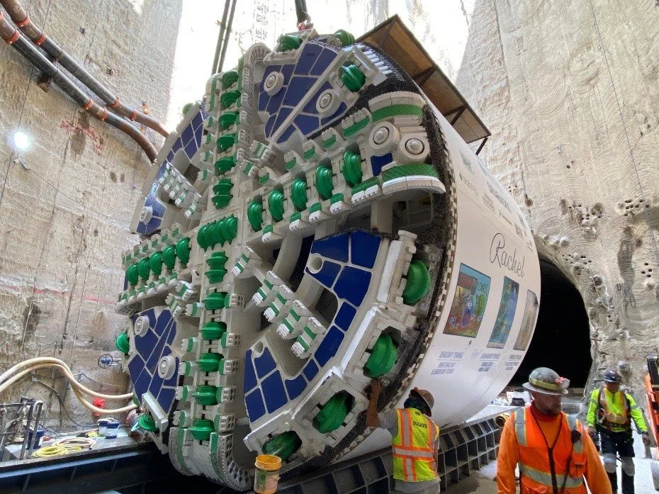 Tunneling Machine Lowered Underground