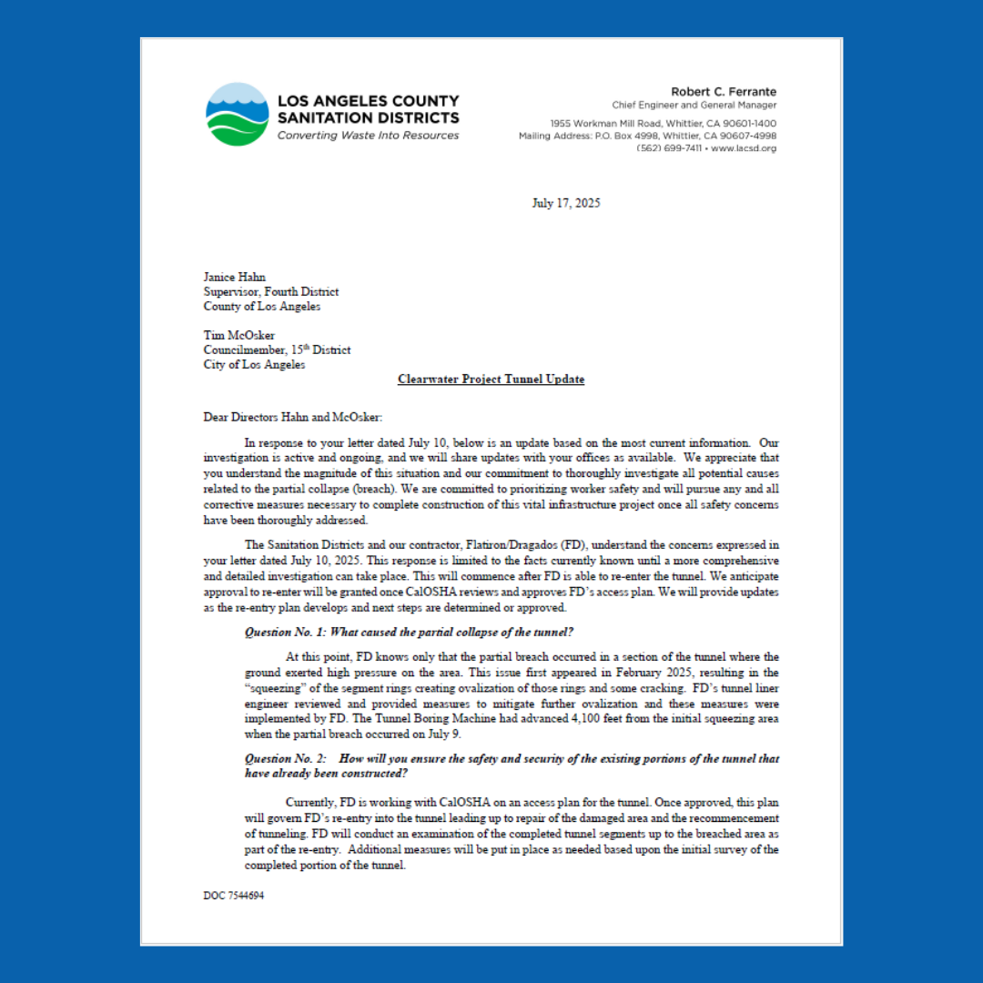 Written Response to City and County of Los Angeles