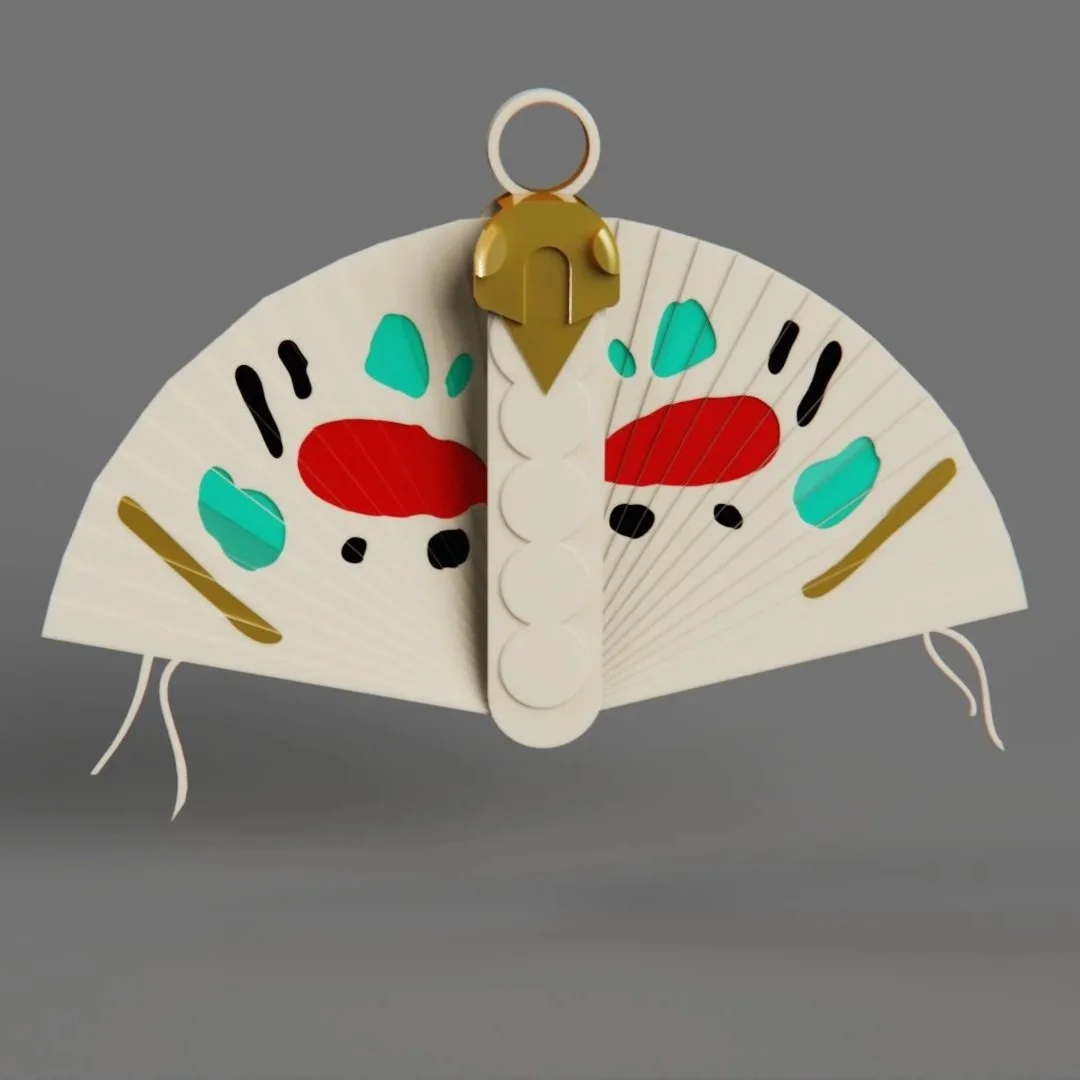 Picasso Moth Folding Fan