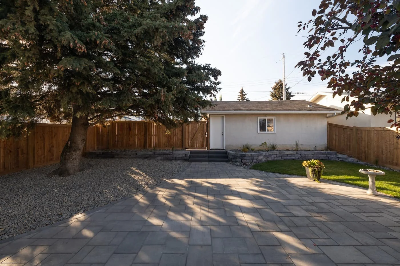 Large three peice lay paving stone patio