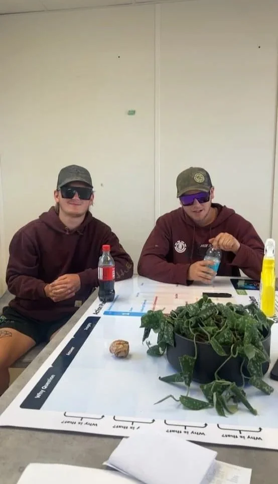 Morning meeting at the yard