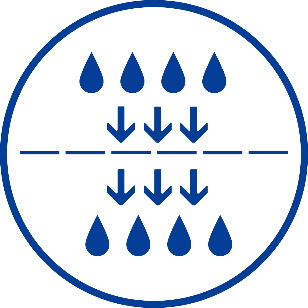 Graphic showing permeable patio base