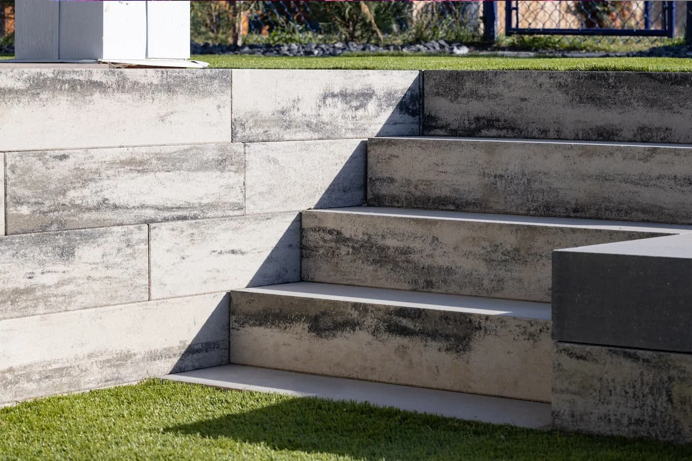 Architextures stone block steps in sterling grey