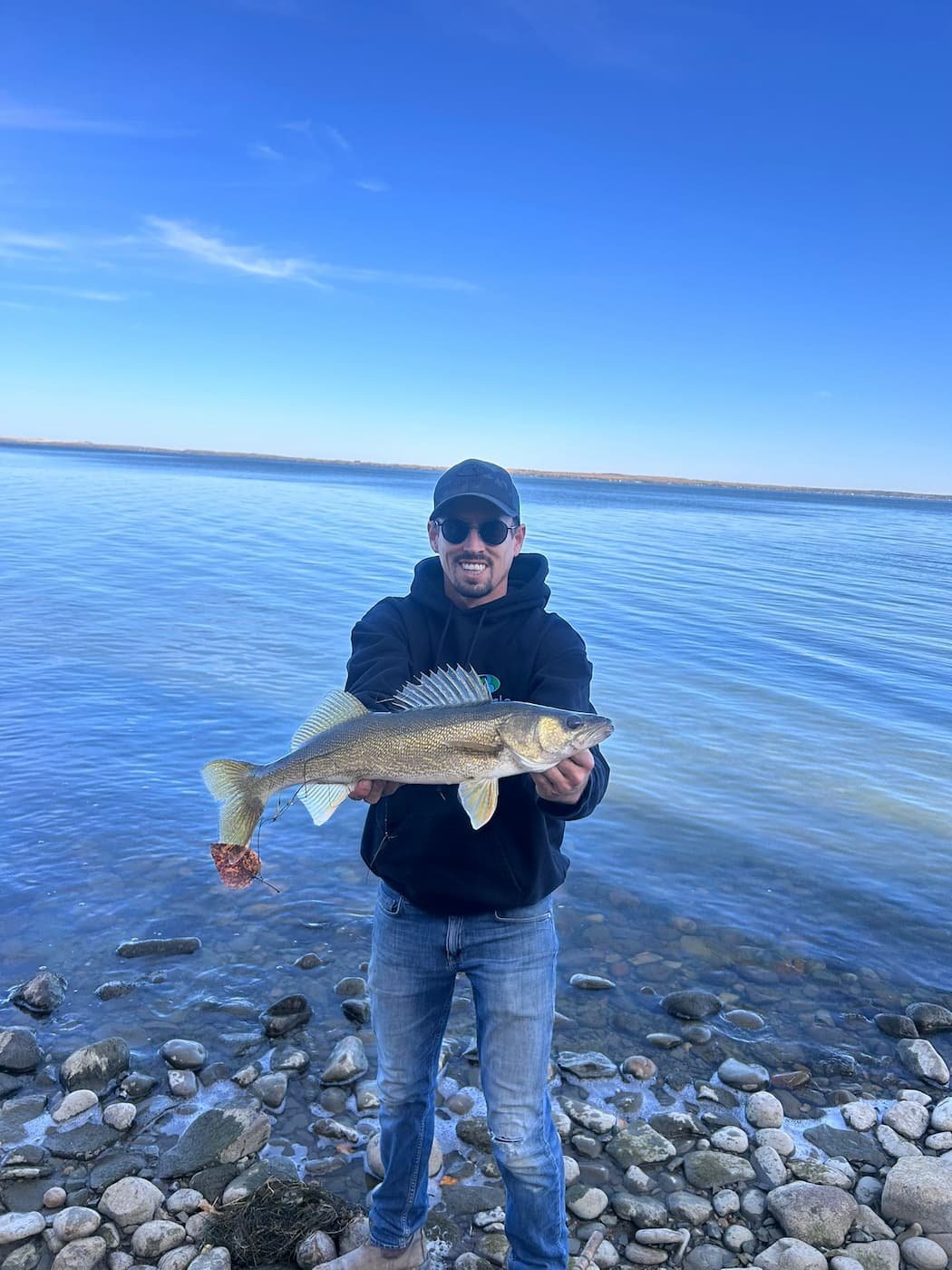 Blue Isle owner catching a fish