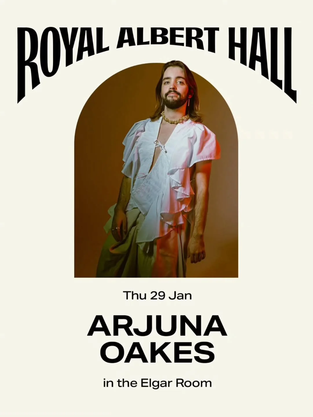 London-based Kiwi singer-songwriter @arjunaoakes will perform at the iconic Royal Albert Hall in London next month as part of their Late Night Jazz series!

He'll be joined by @sam.notman 🥁, harryshools 🎸 and @audreypowne 🎺.

🗓 Thursday 29 Januar