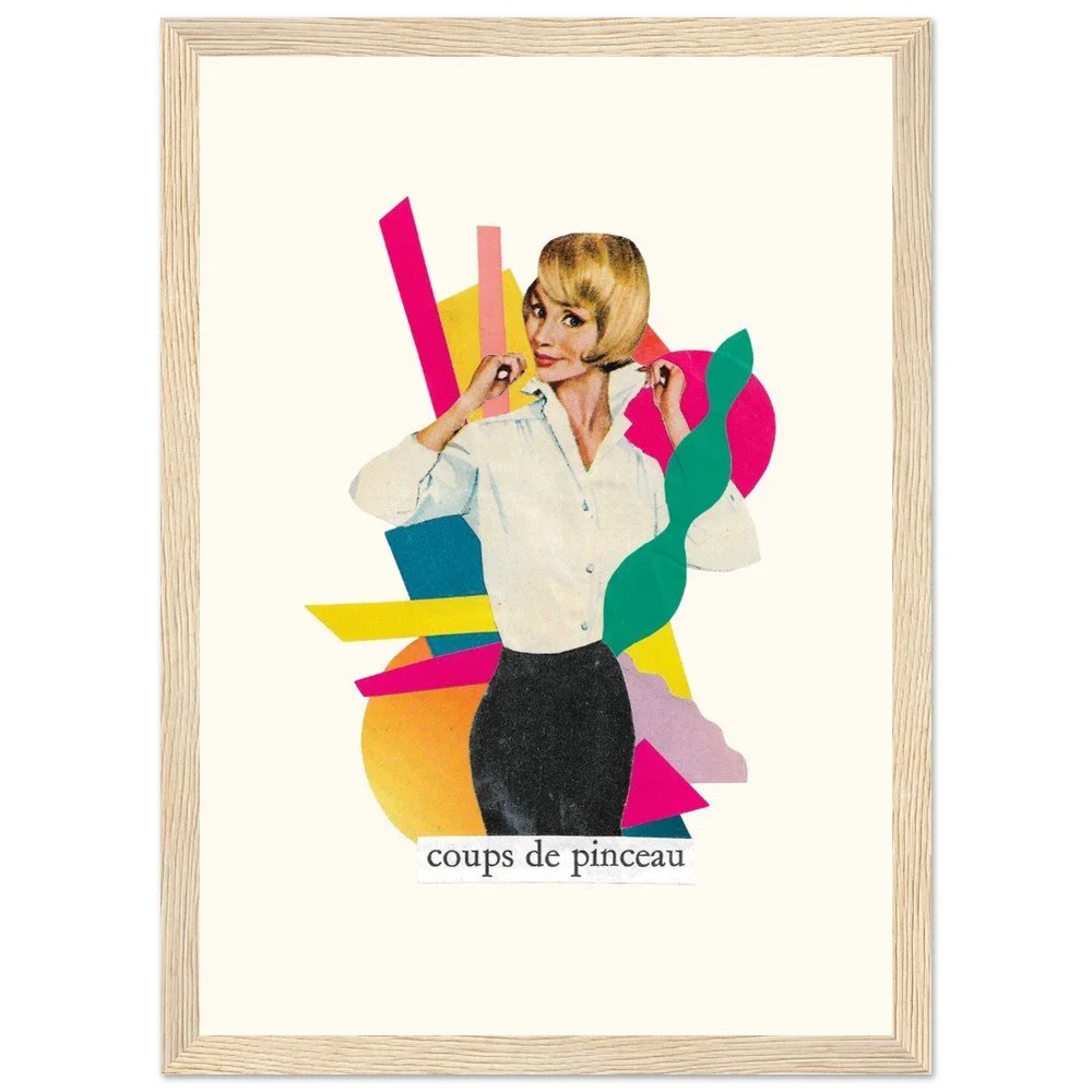 "Coups de Pinceaux " Collage encadré – Édition artistique sur papier mat