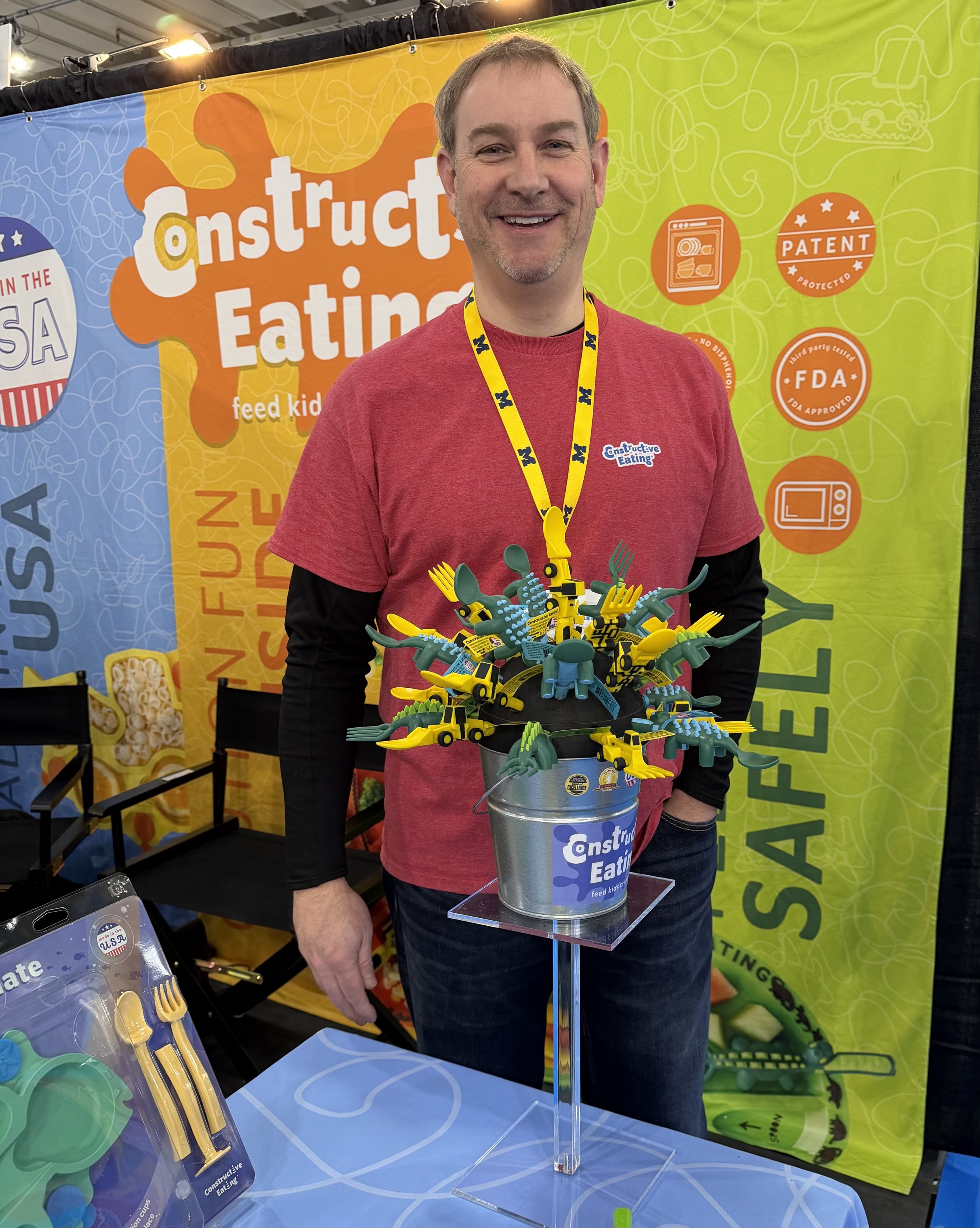 Constructive Eating's fun Utensil Bucket Tabletop Display