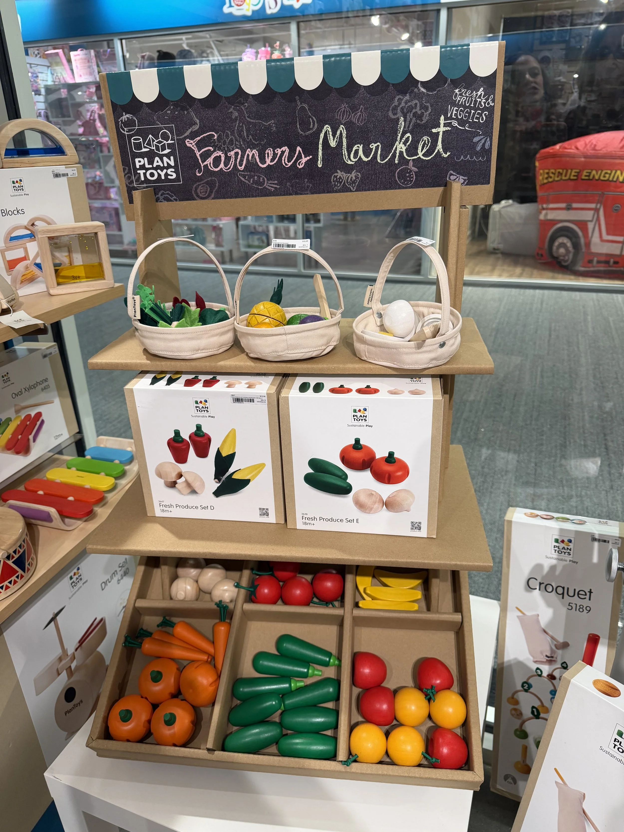 PlanToys has everything you need to host your farmer's market! 