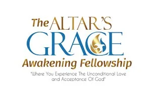 Logo of The Altar's Grace Awakening Fellowship with the tagline 'Where You Experience The Unconditional Love and Acceptance Of God'