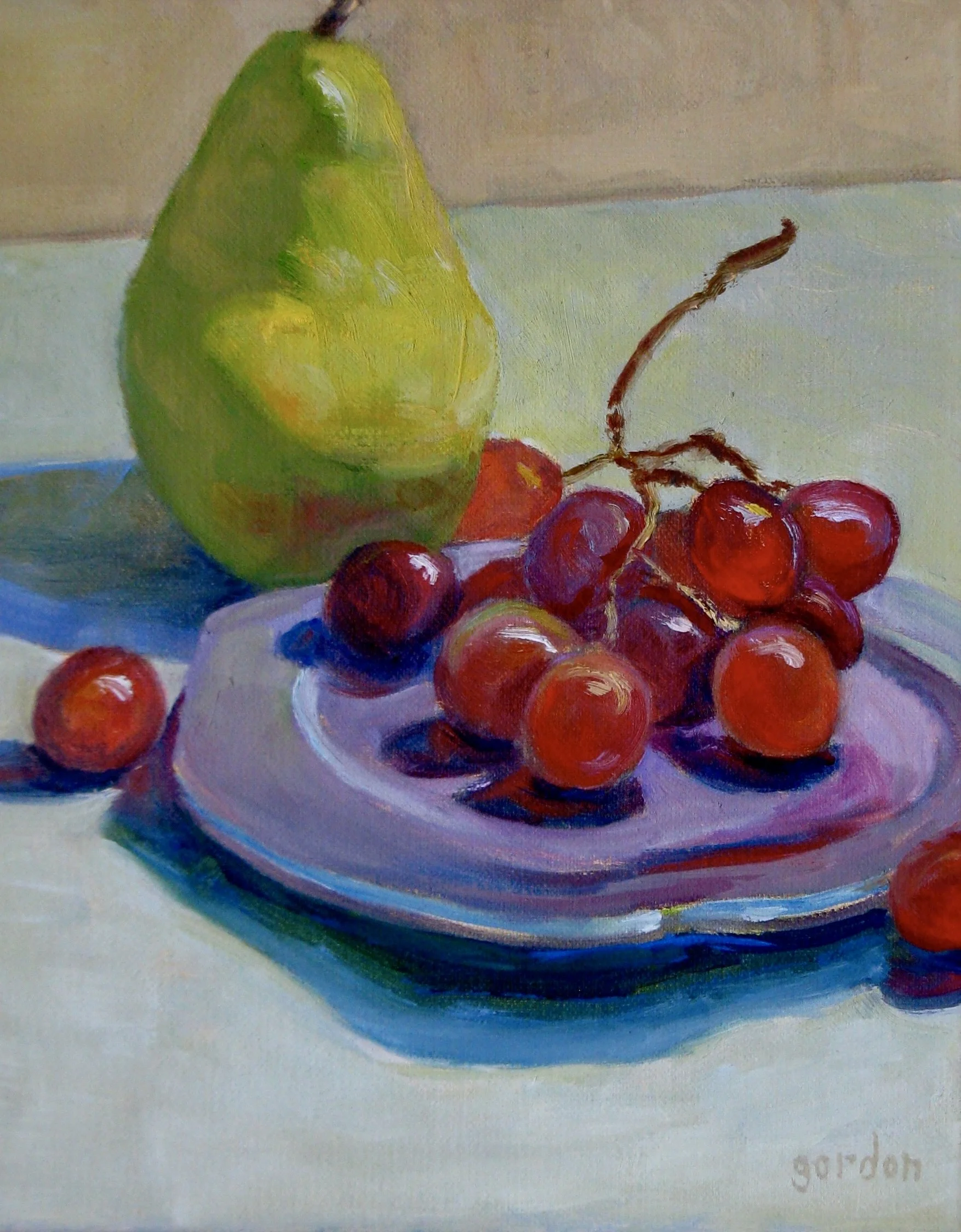 Pear and Grapes