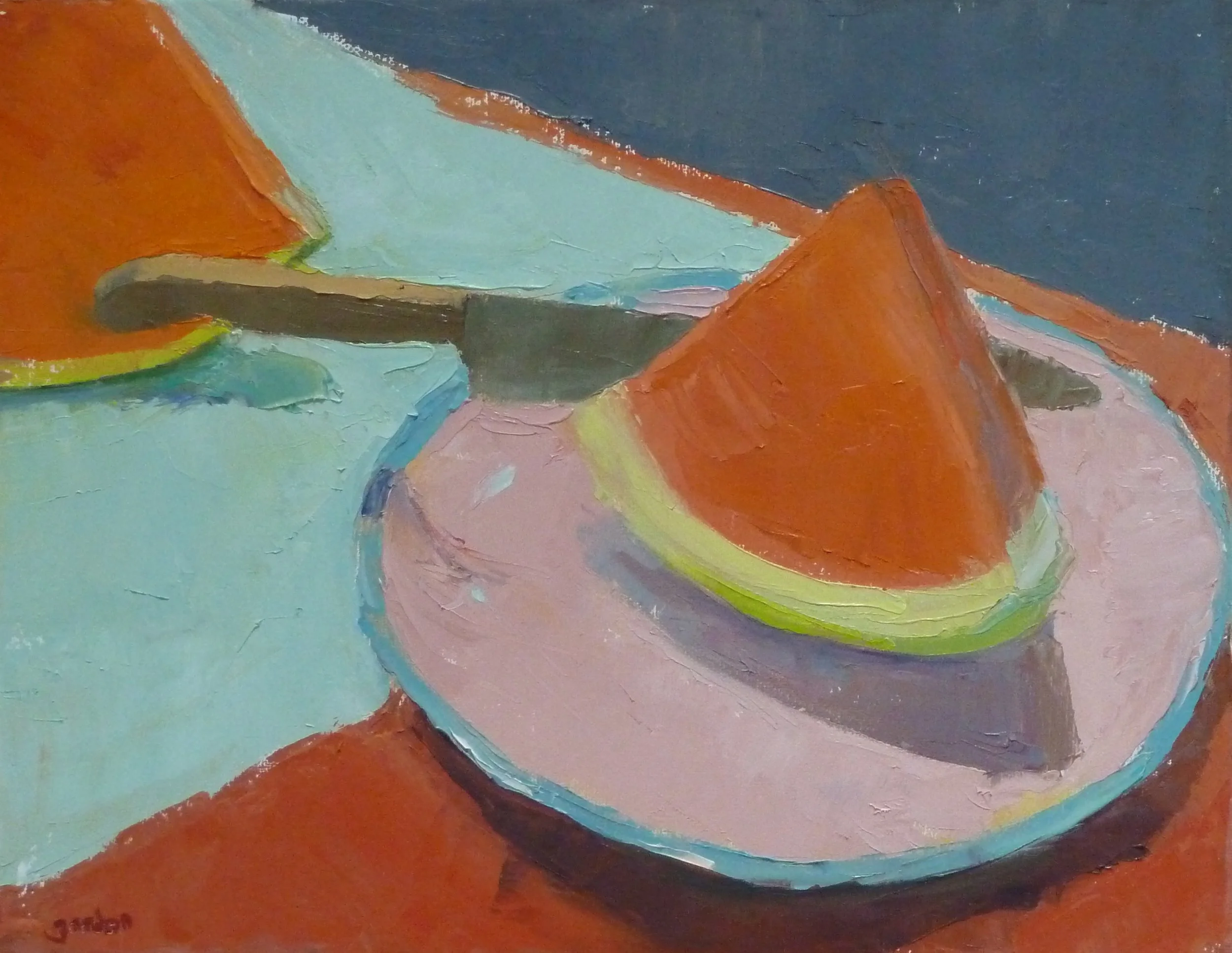 Knife in Watermelon Slice 