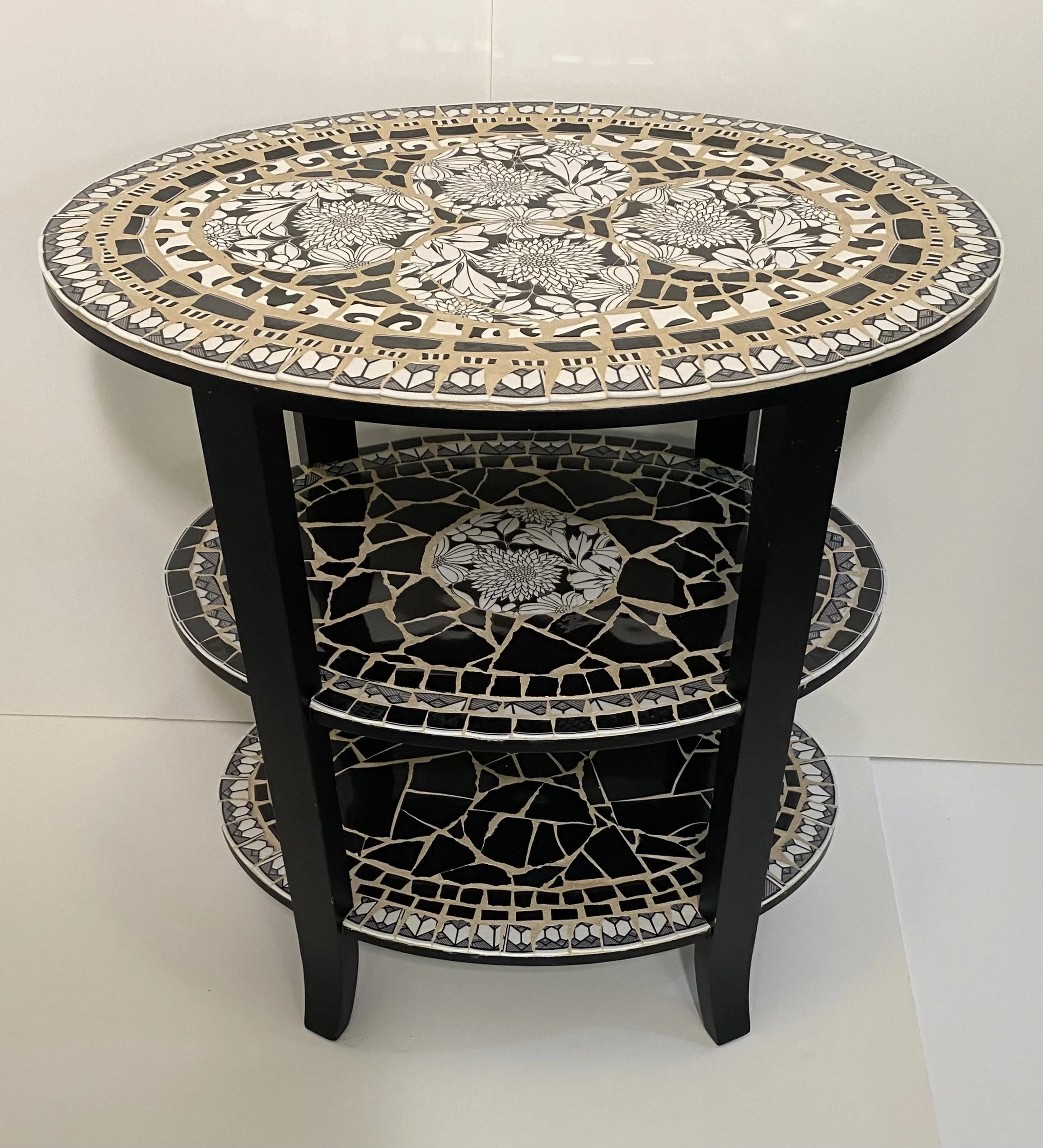 Three Tier Oval Table 