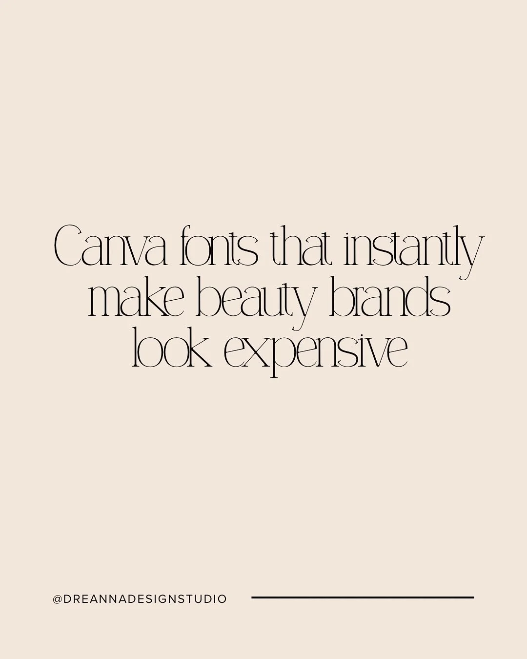 Your fonts are either elevating your brand&hellip; or making it look cheap.

And most people don&rsquo;t even realize it.
The right font combination can instantly make your brand feel: luxury, feminine, clean, and professional.

Save this for your ne