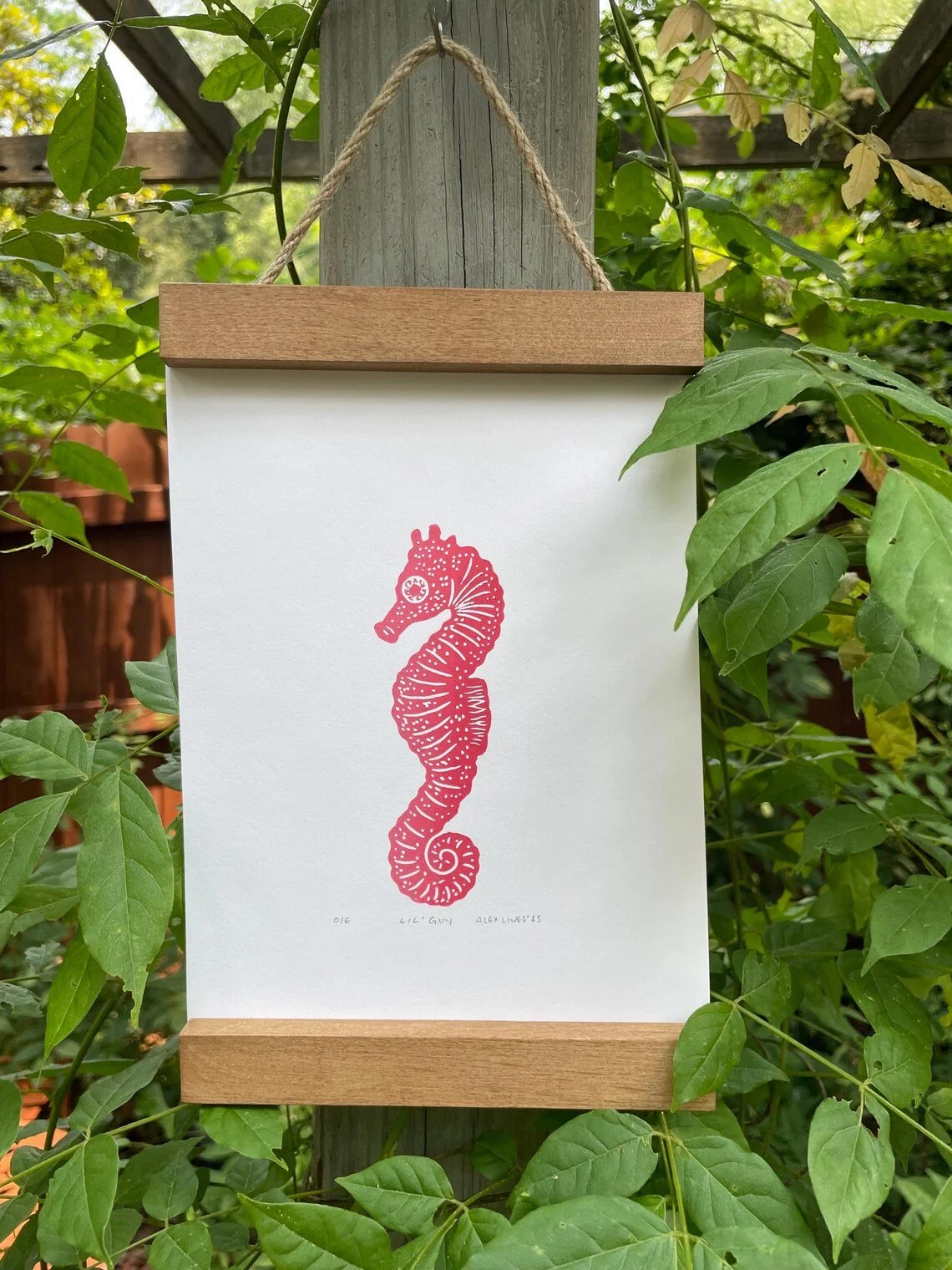 Lil' Guy - Linocut Print