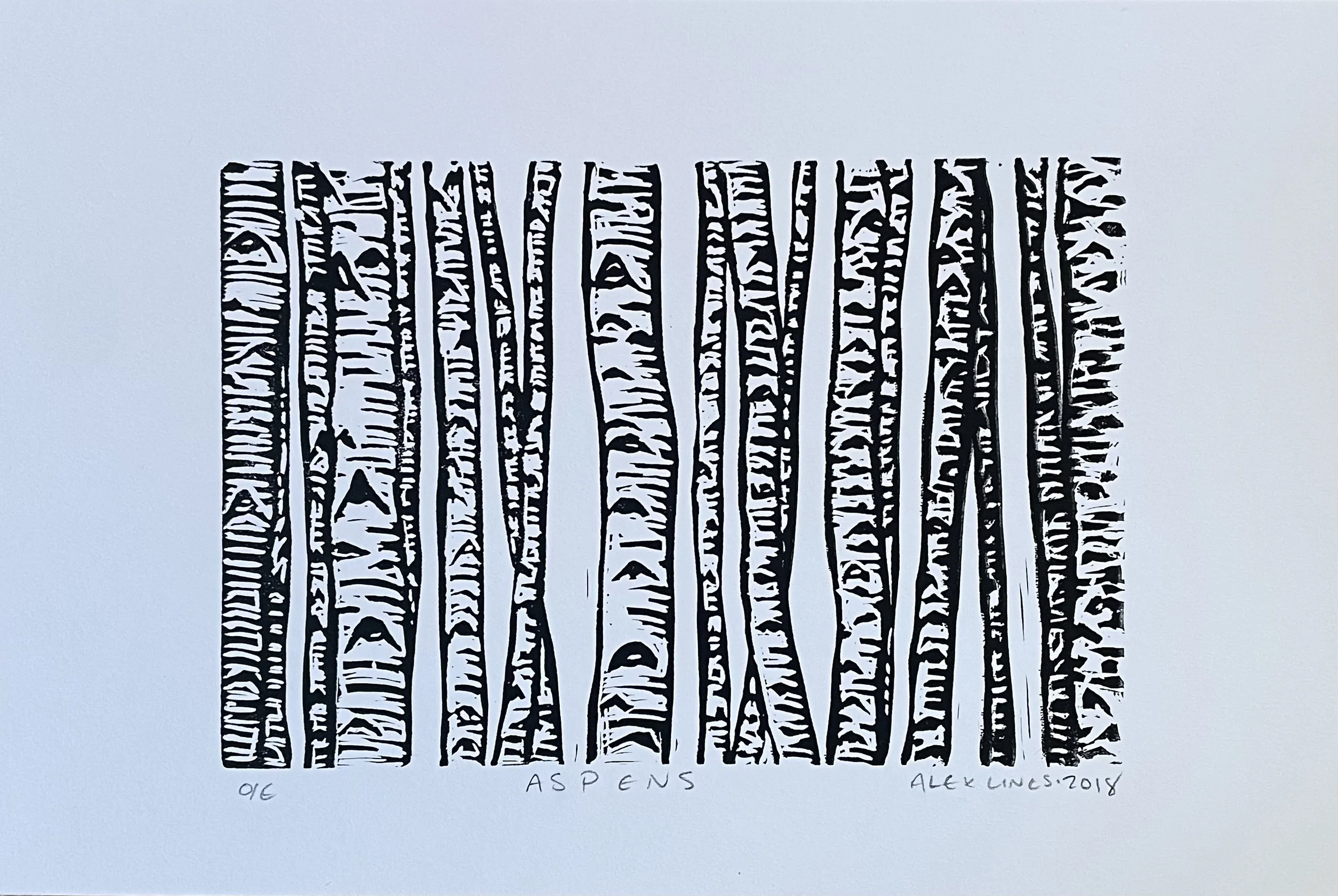 Aspens- Linocut Print