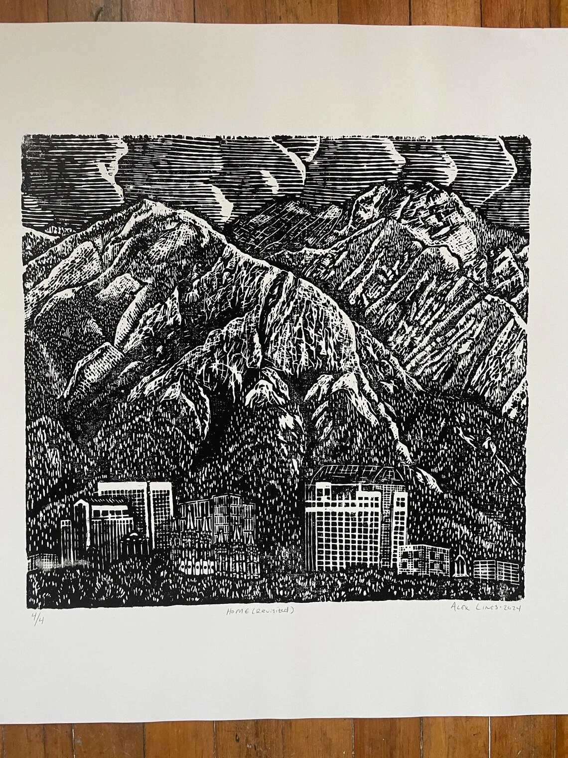 Home (Revisited) - Woodblock Print