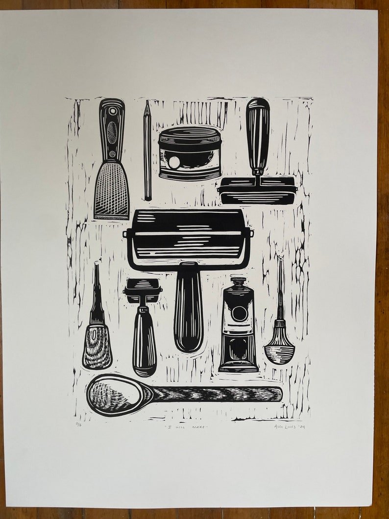 I Will Make - Linocut Print