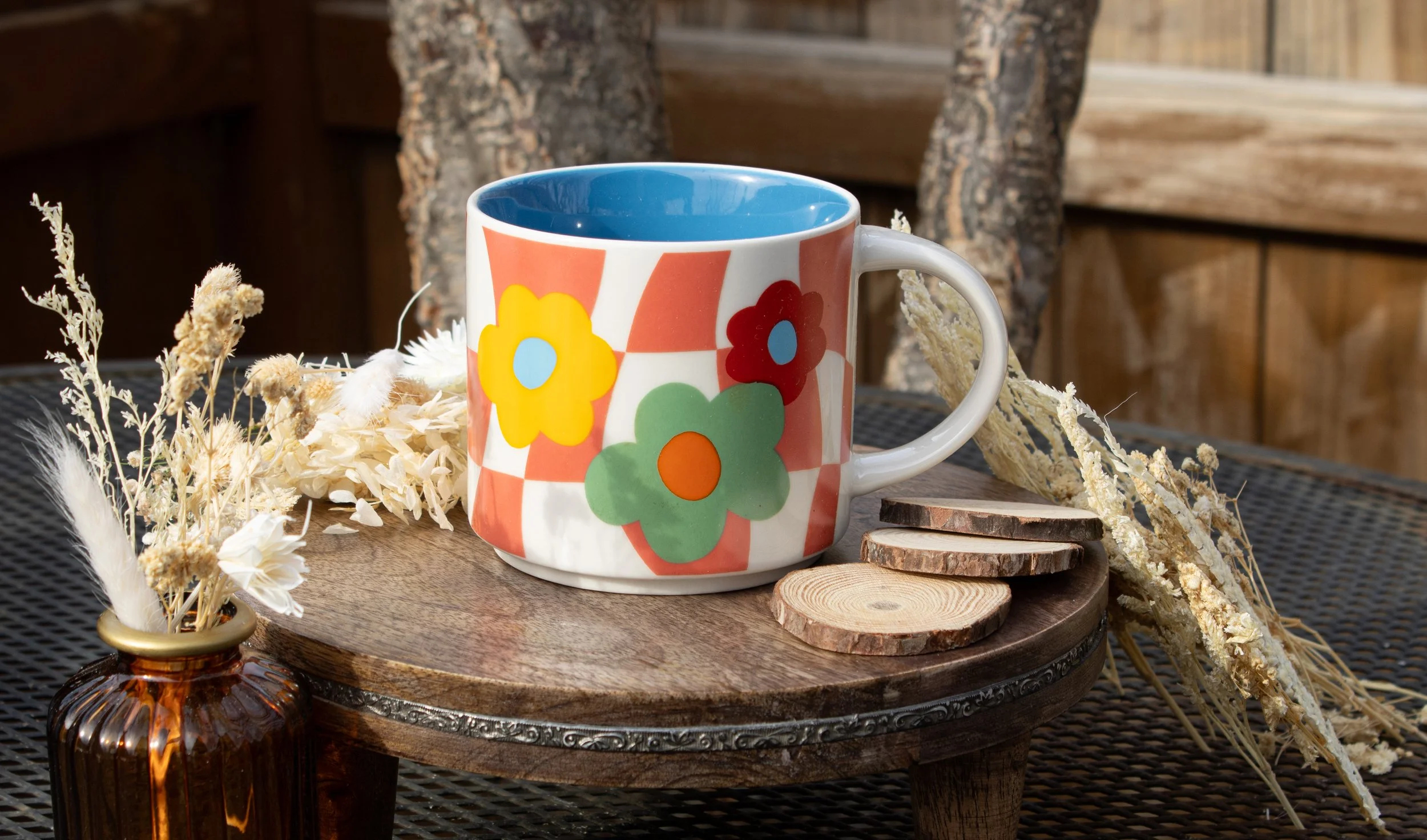 Flower Patch Retro Ceramic Cup