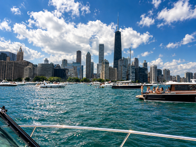 Visit the Playpen, Swim, sunset cruise around Chicago, Cruise Chicago River, Watch Navy Pier Fireworks