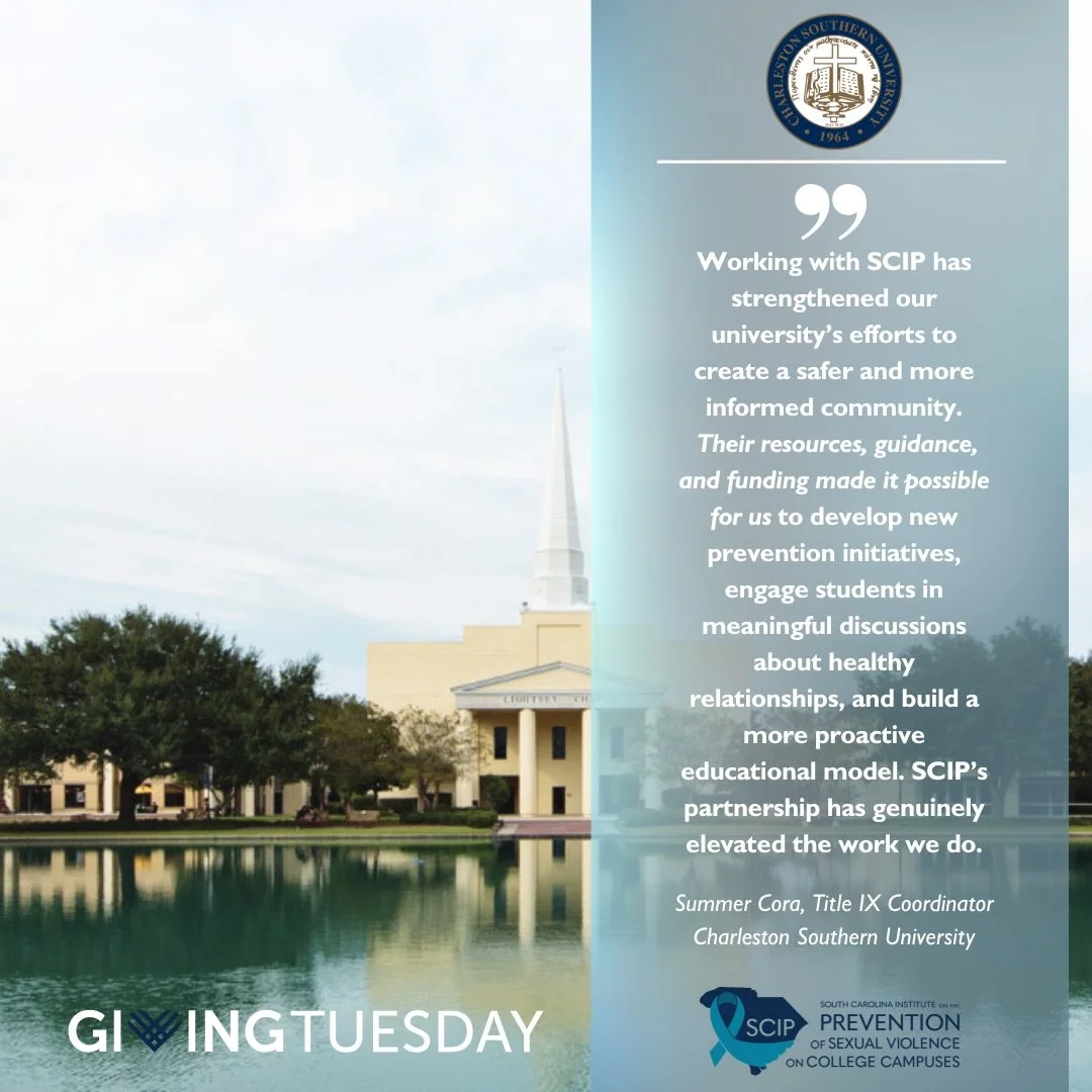 Charleston Southern University is one of our 2025 Prevention Grant recipients, as well as a participant in our inaugural &ldquo;Leadership in Title IX / Prevention&rdquo; professional development course. Hear from Summer Cora, CSU&rsquo;s Title IX Co