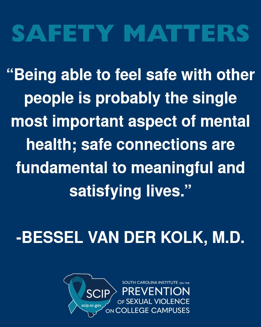 Every student deserves to feel safe on campus. Safety is the foundation for what can be for college students &mdash; across all areas of excellence &mdash;but it must start with safety. It's imperative. It matters. #CampusSafety #StudentWellbeing #Sa