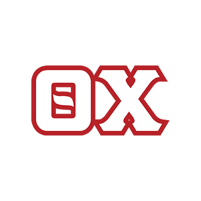 A stylized graphic featuring the word 'OX' (Theta Chi).