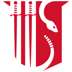 Theta Chi Shield in red.